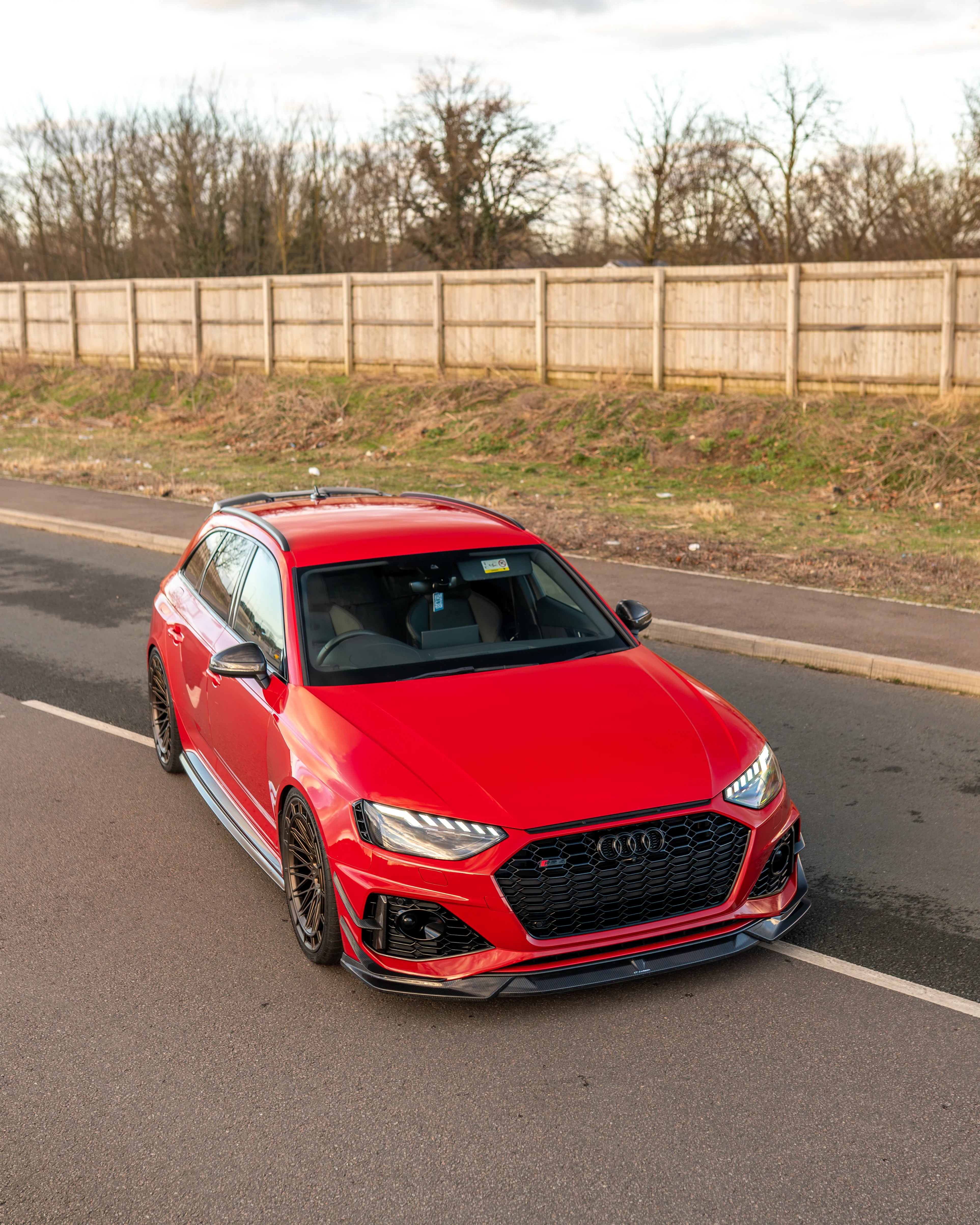 AUDI RS4 B9.5 CARBON FIBRE FRONT CANARDS- CT DESIGN