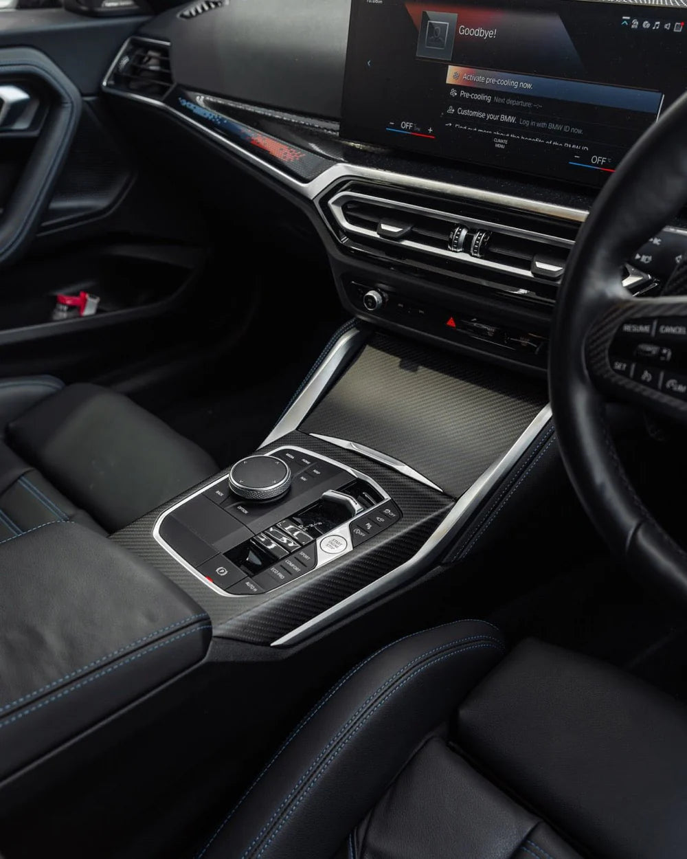 BMW 2 Series & M240i G42 iDrive 8 Pre-Preg Carbon Fibre Centre Console Trim Set by TRE (2021+)