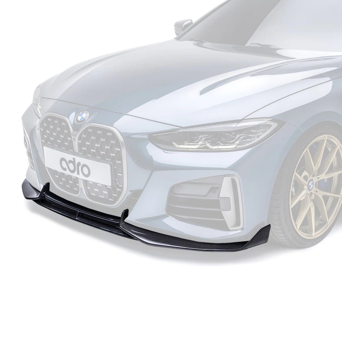 BMW 4 SERIES M SPORT & M440I G22 CARBON FIBRE FRONT SPLITTER BY ADRO (2020+)
