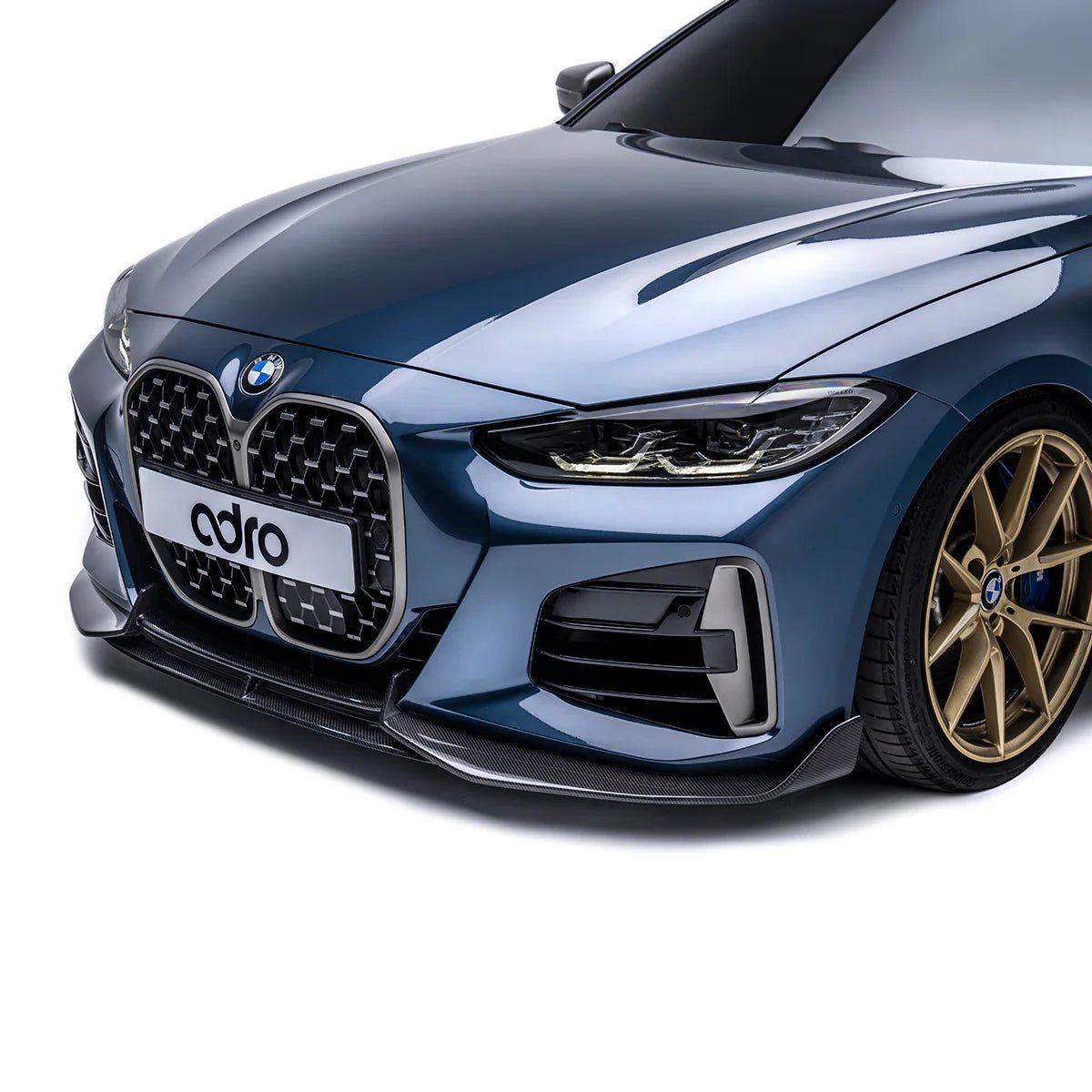 BMW 4 SERIES M SPORT & M440I G22 CARBON FIBRE FRONT SPLITTER BY ADRO (2020+)