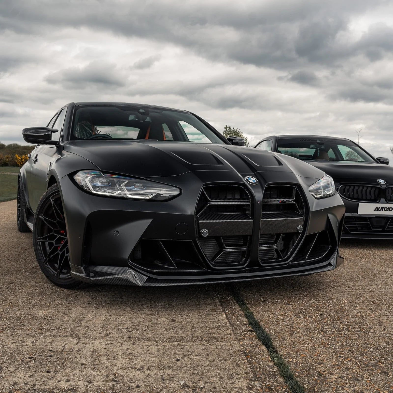 BMW G80 G81 M3 & G82 G83 M4 Pre-Preg Carbon Fibre CSL Front Kidney Grilles with ACC Fitment by TRE (2021+)