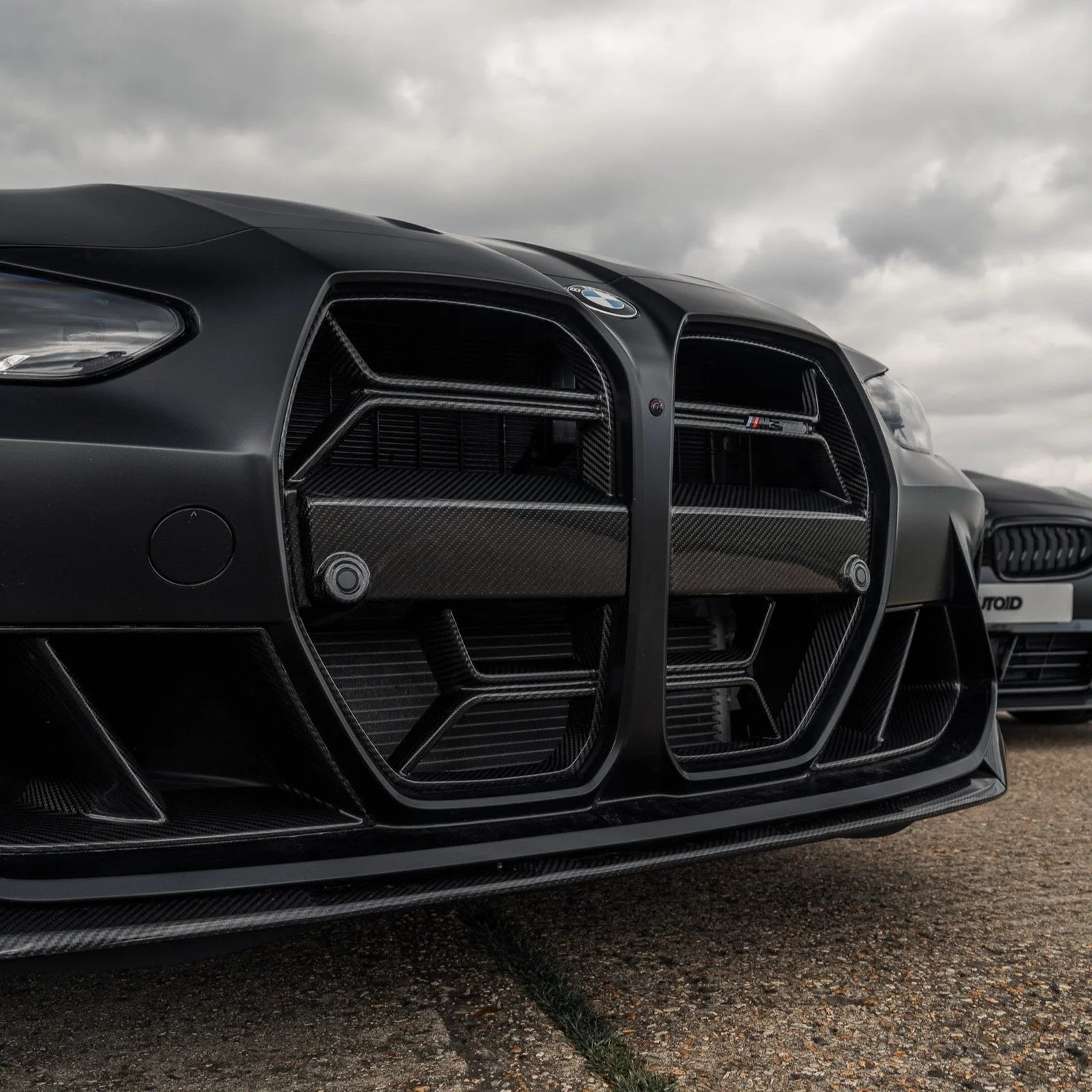 BMW G80 G81 M3 & G82 G83 M4 Pre-Preg Carbon Fibre CSL Front Kidney Grilles with ACC Fitment by TRE (2021+)
