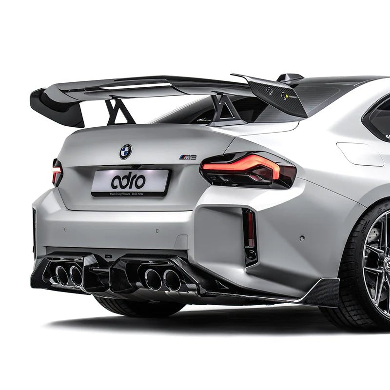 BMW M2 G87 PRE-PREG CARBON FIBRE AT-R3 SWAN NECK REAR WING BY ADRO (2023+)