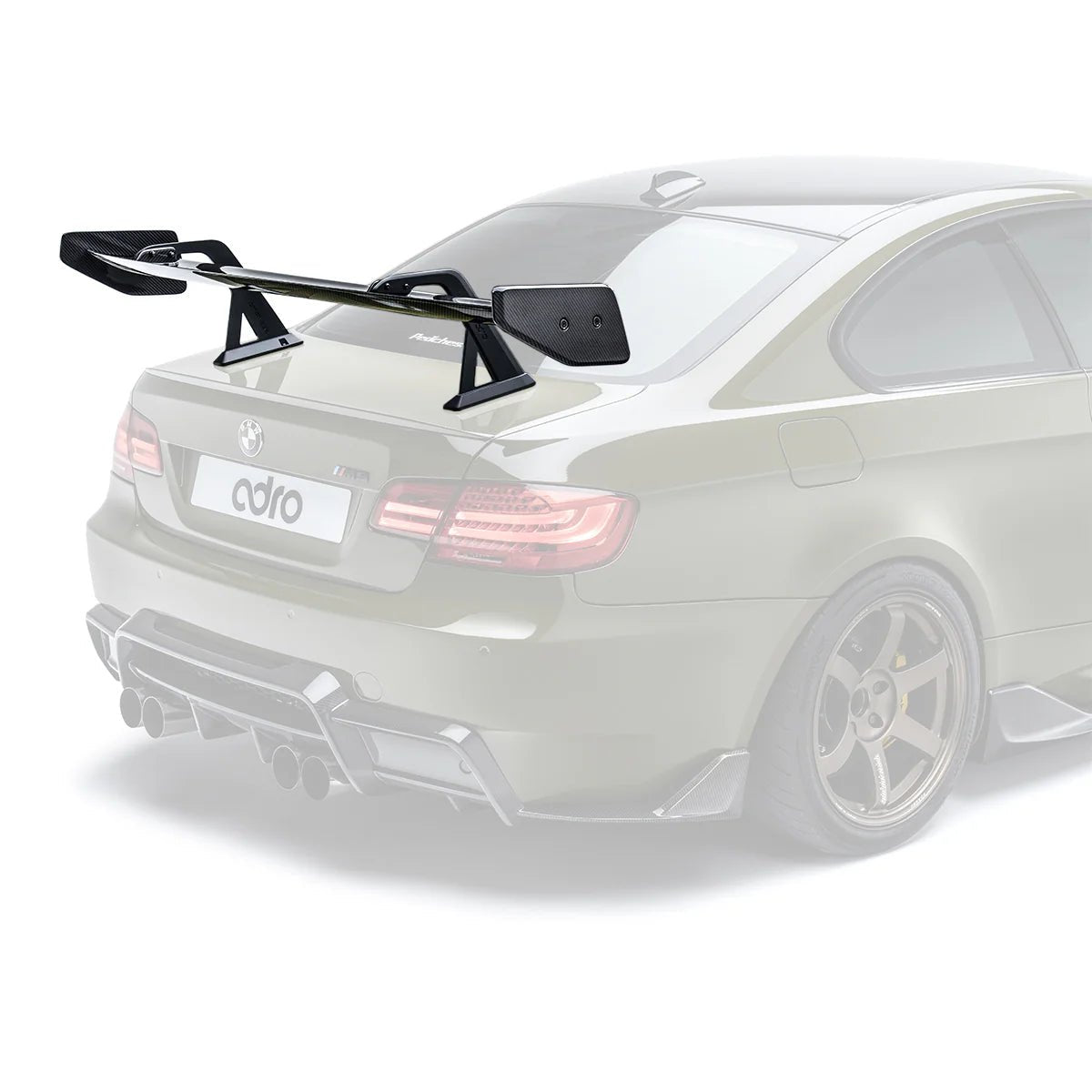 BMW M3 E92 PRE-PREG CARBON FIBRE SWAN NECK AT-R1 REAR WING BY ADRO