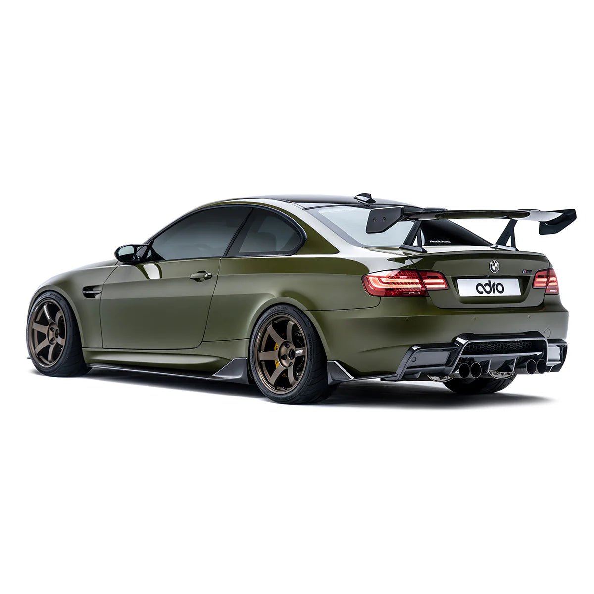 BMW M3 E92 PRE-PREG CARBON FIBRE SWAN NECK AT-R1 REAR WING BY ADRO