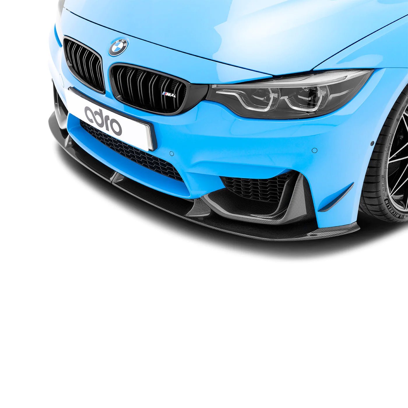 BMW M3 F80 & M4 F82 PRE-PREG CARBON FIBRE FRONT BUMPER CANARDS BY ADRO (2014-2020)