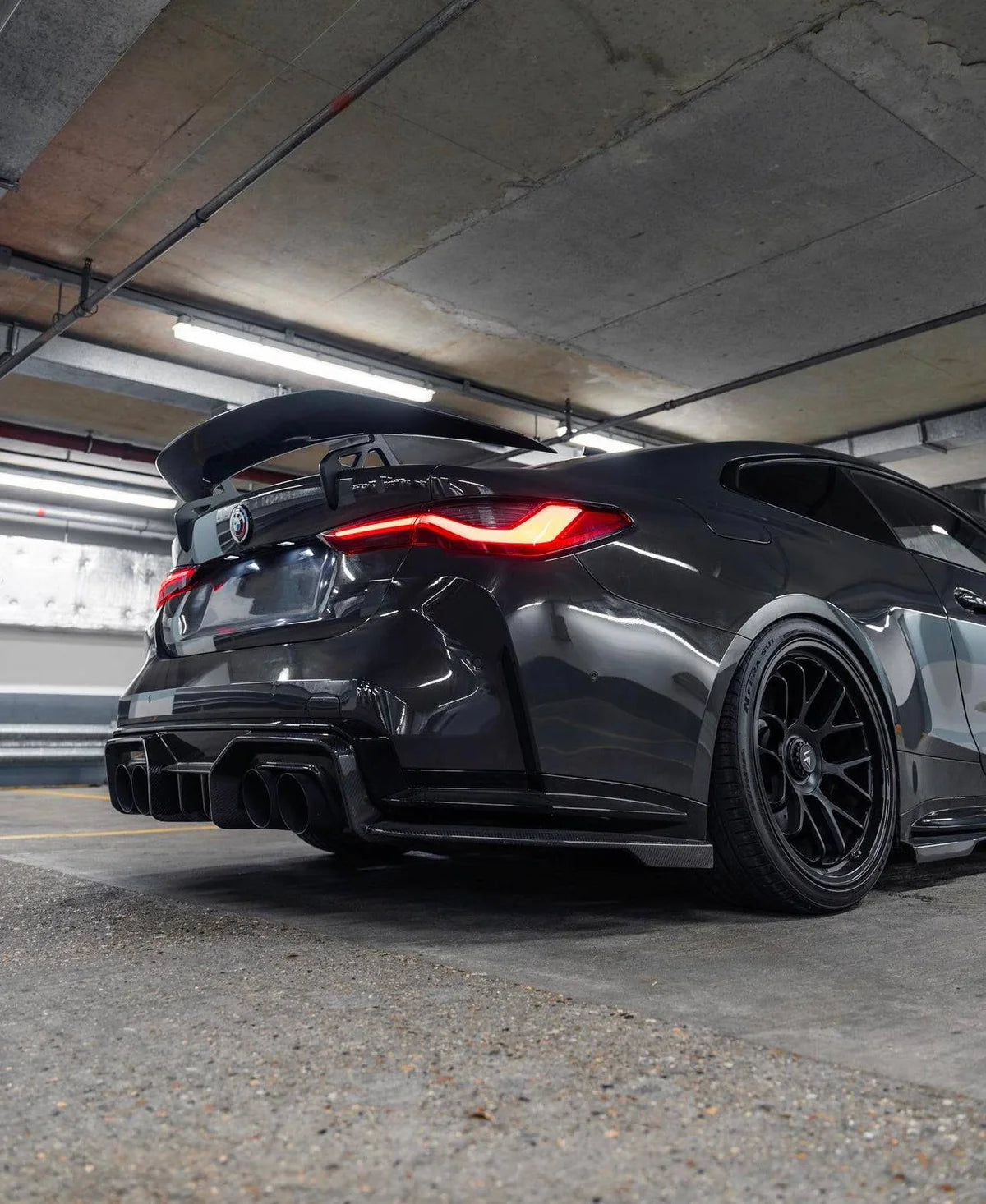 BMW M4 G82 DRY CARBON FIBRE SWAN NECK REAR WING BY ADRO (2021+)