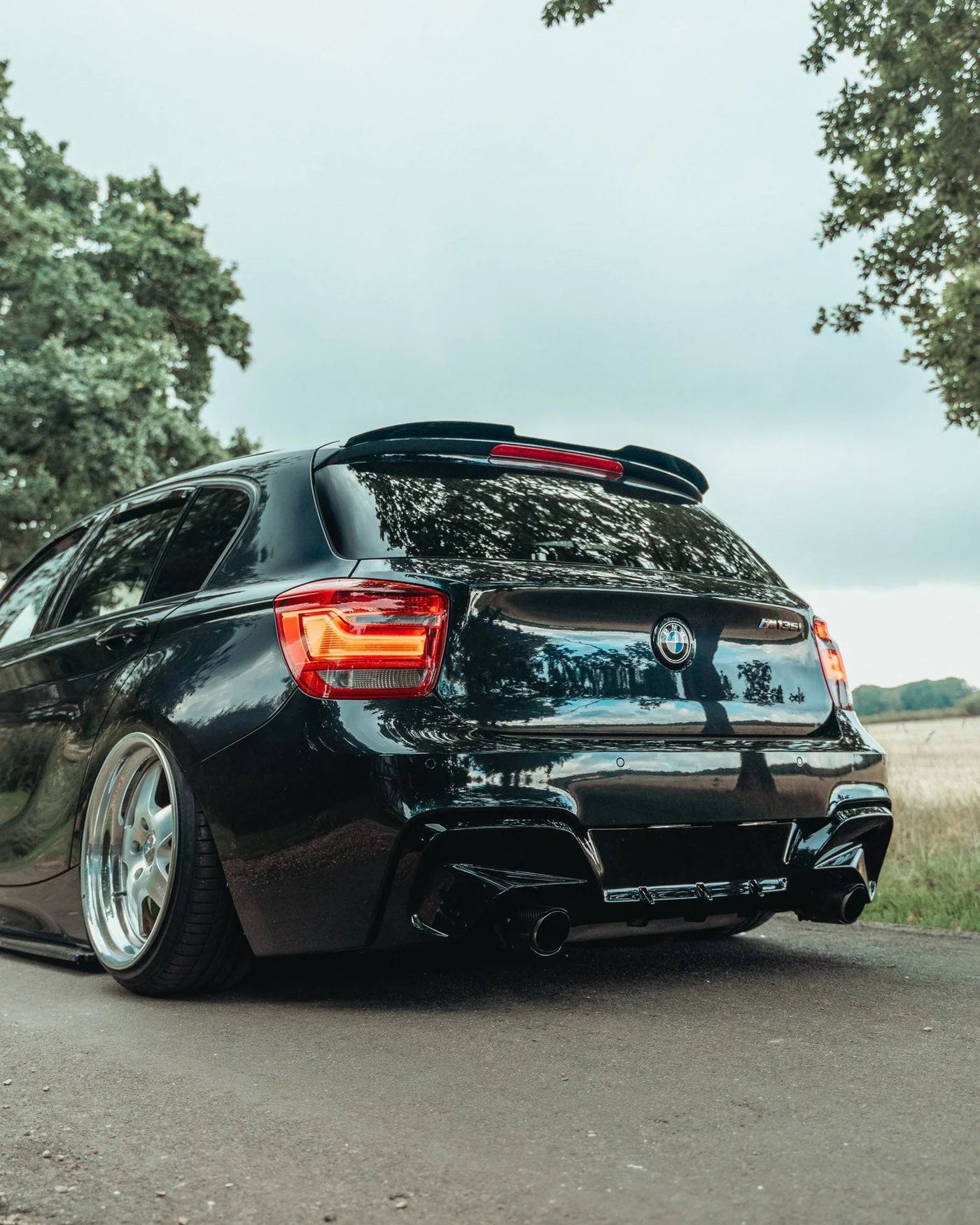 BMW 1 Series & M135i F20 F21 Pre-LCI EVO-1 Gloss Black Rear Diffuser by ZAERO (2011-2015)