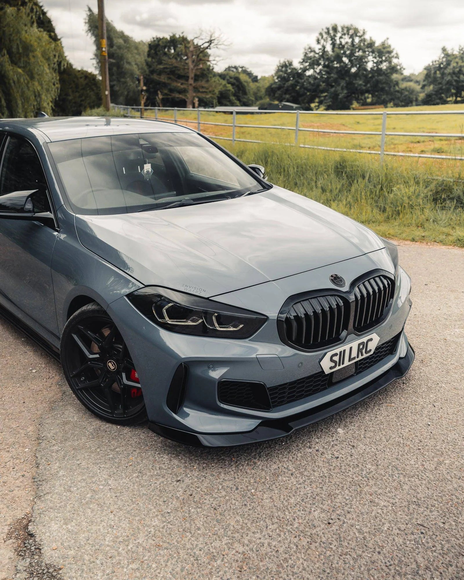 BMW 1 Series M Sport & M135i F40 EVO-1 Gloss Black Front Splitter by ZAERO (2019-2024)