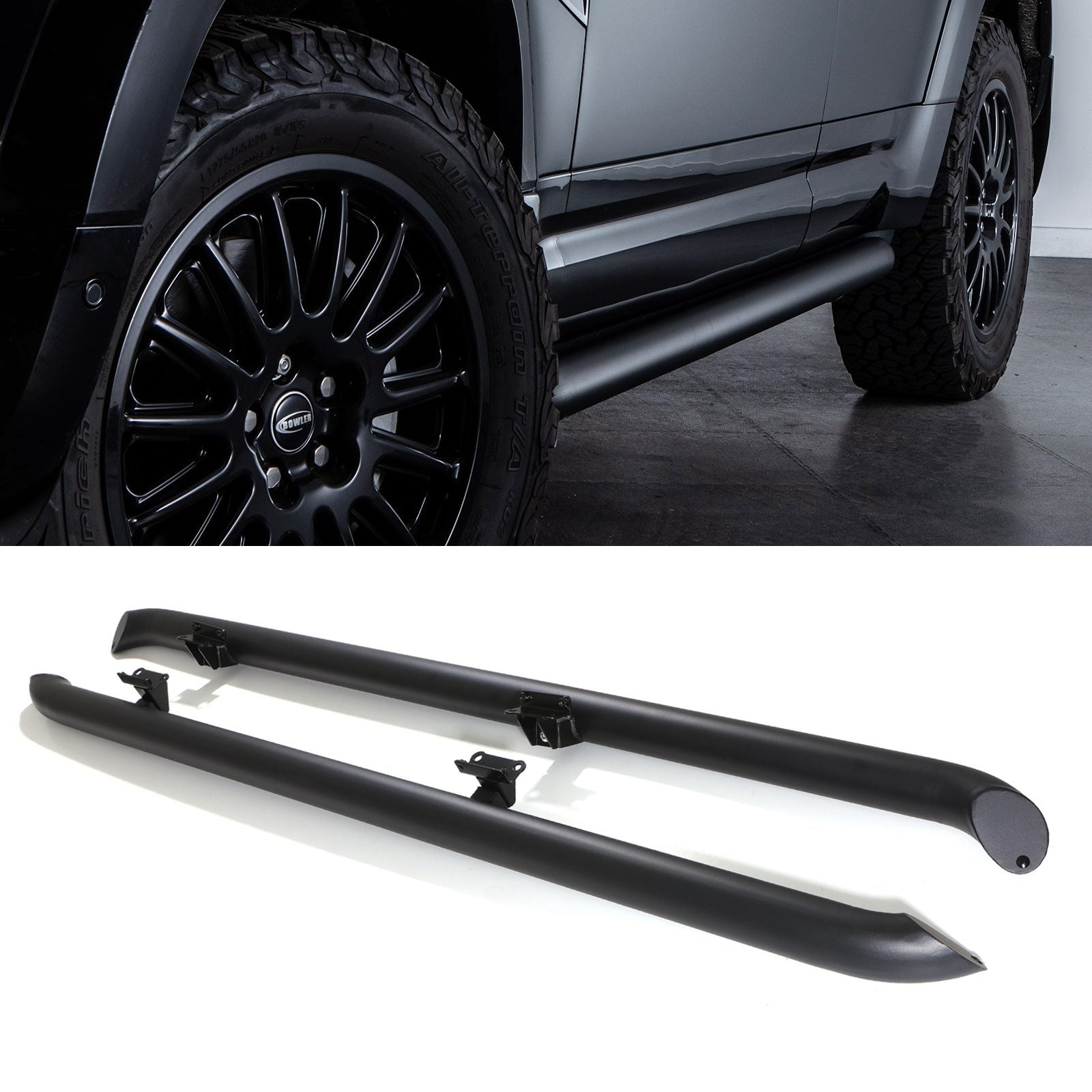 Land Rover Defender 110 L663 2020+ Stainless Steel Black Side Bars