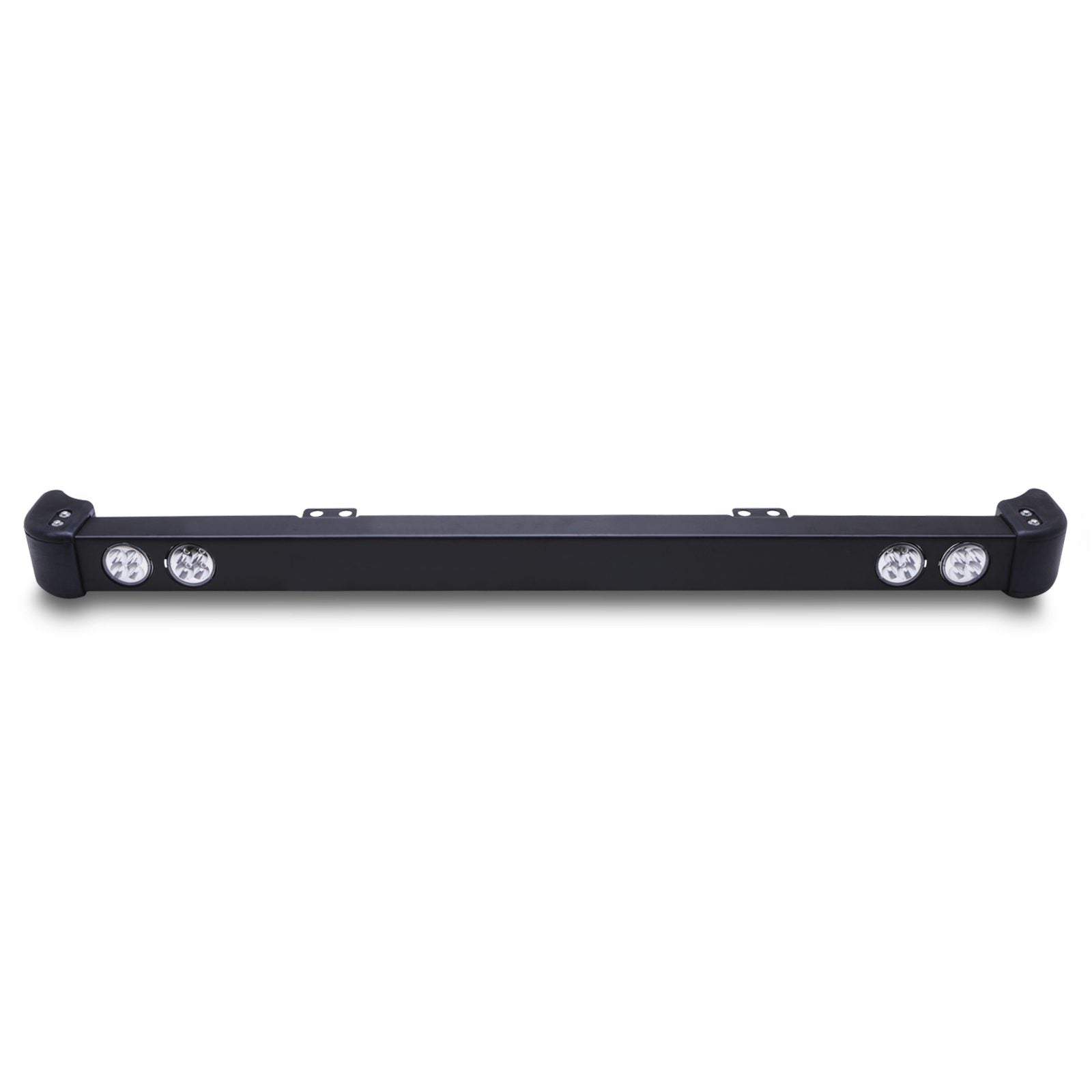 Predator 4x4 Steel Front Bumper Round LED Spot Light Bar To Fit Land Rover Defender Ld 2.2 2.4 TD4 83-16