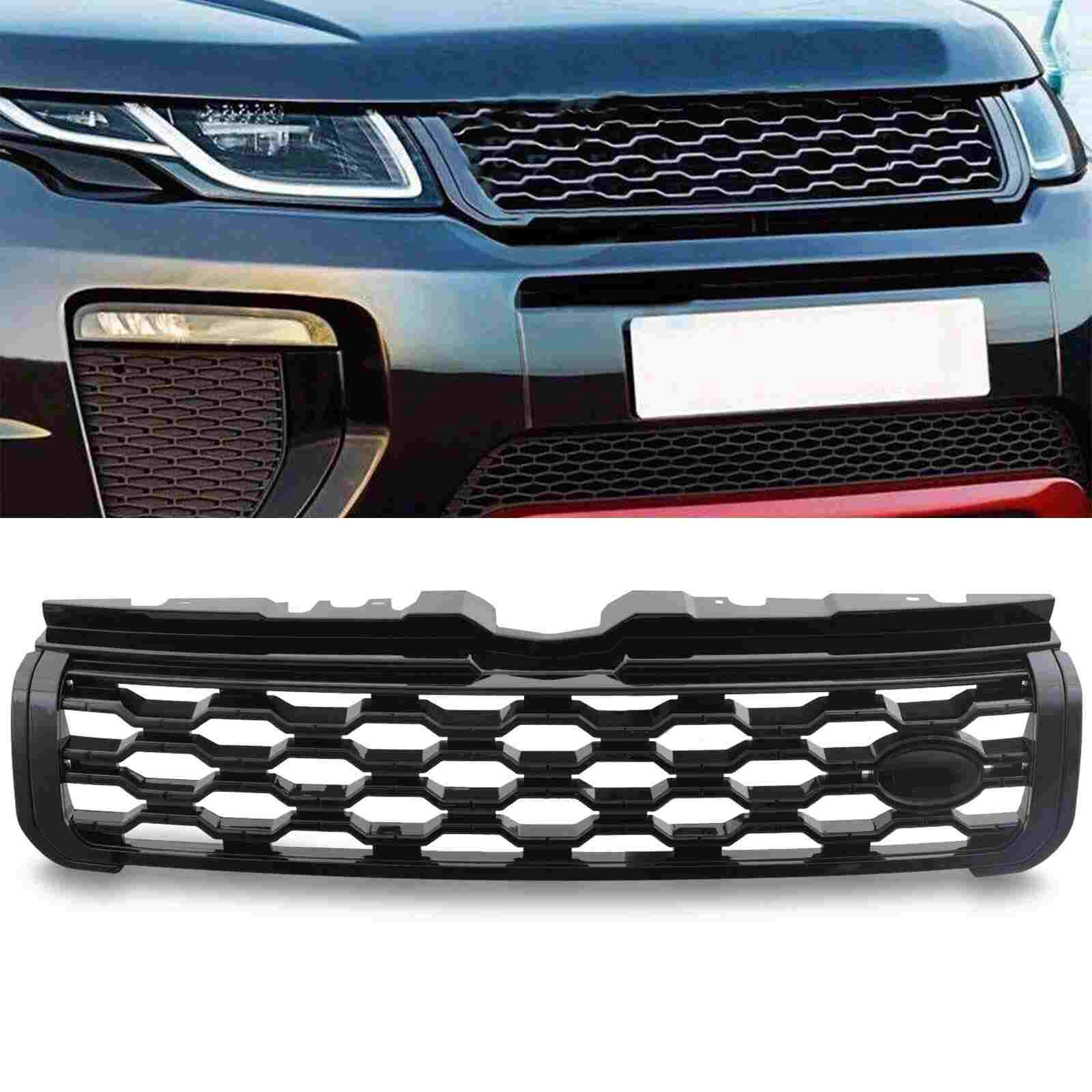 Predator 4x4 Gloss Black Hex Style Grille To Fit Land Rover Range Rover Evoque 10-17