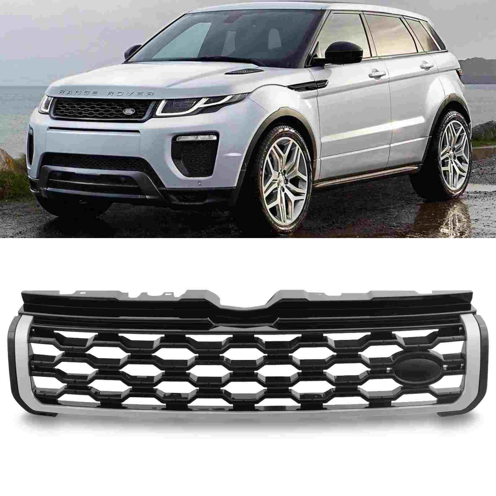Predator 4x4 Front Black & Silver Hex Style To Fit Land Rover Range Rover Evoque 10-17