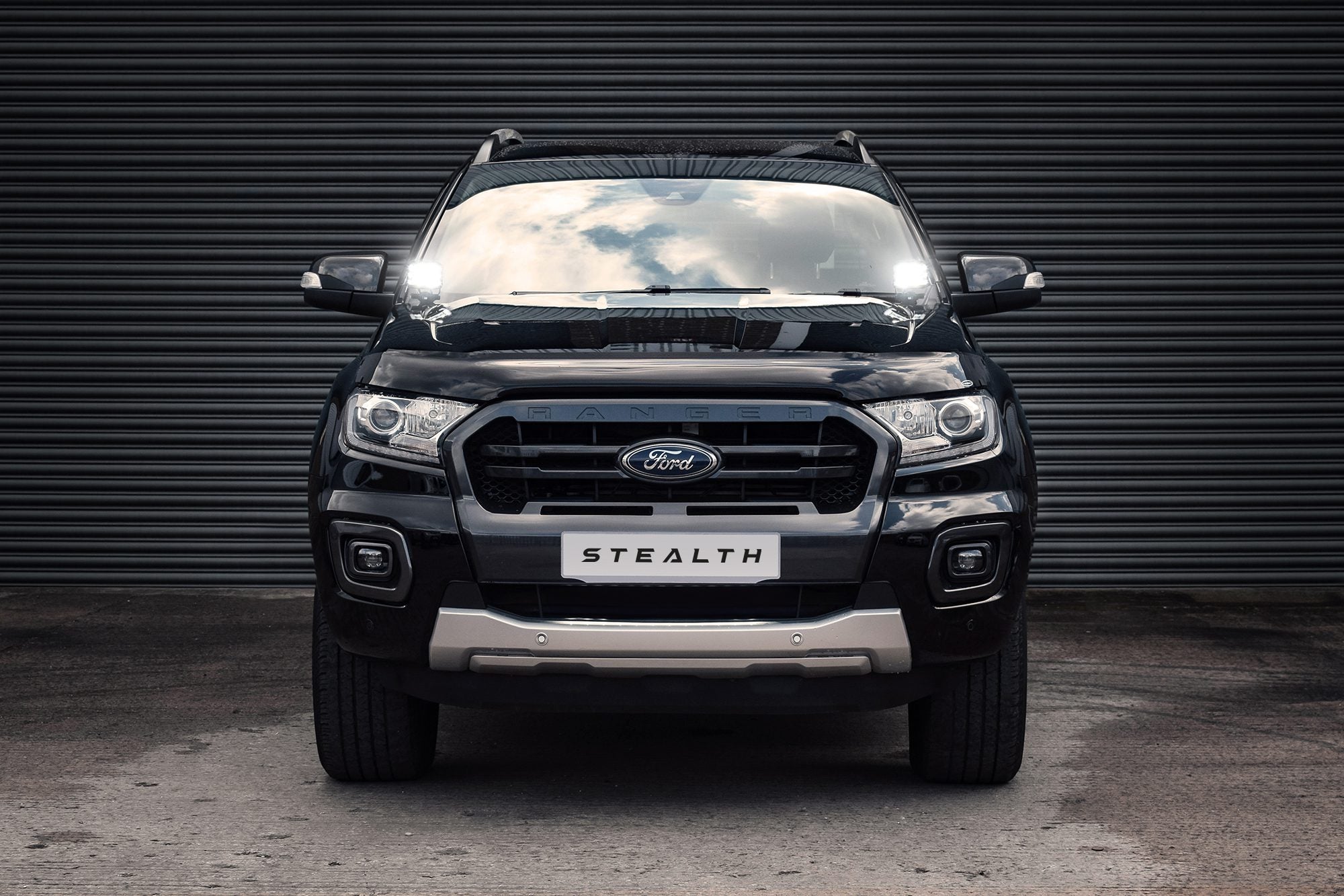 Stealth Ford Ranger T8 2018-2022 Twin 4" Dark Force LED Bonnet Kit - 16,800 Lumens