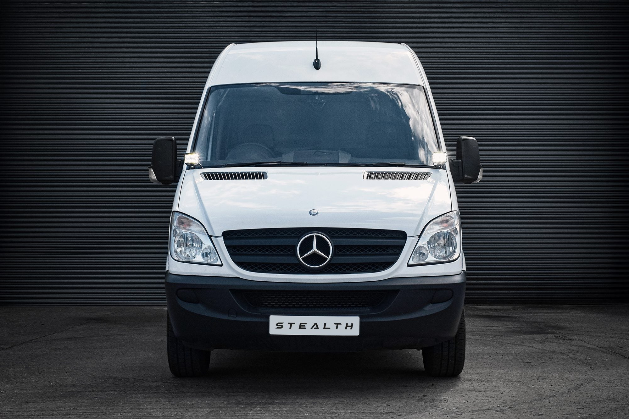 Stealth Mercedes Sprinter 2019+ Twin 4" Dark Force LED Bonnet Kit - 16,800 Lumens