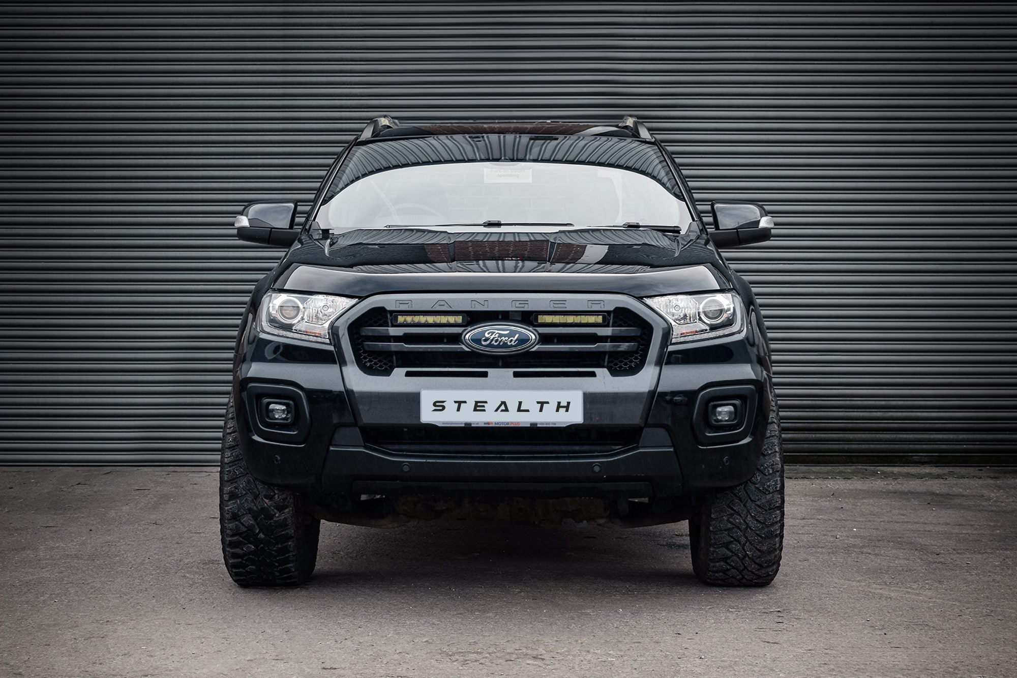 Stealth Ford Ranger T8 2018-2022 Twin 10" Flashing Luminous LED Integration Grille Kit - 7,560 Lumens