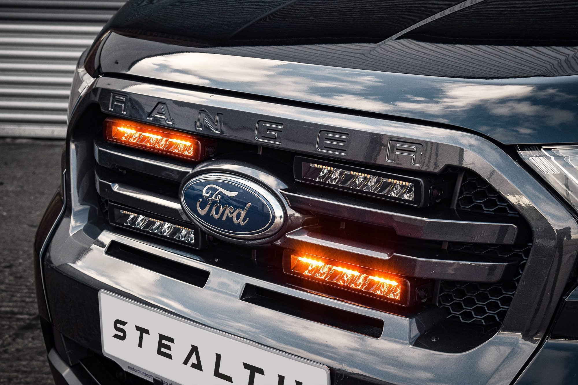 Stealth Ford Ranger T8 2018-2022 Quad 10" Flashing Luminous LED Integration Grille Kit - 15,120 Lumens