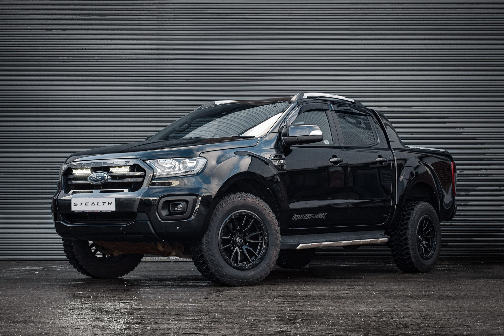Stealth Ford Ranger T8 2018-2022 Twin 10" Flashing Luminous LED Integration Grille Kit - 7,560 Lumens