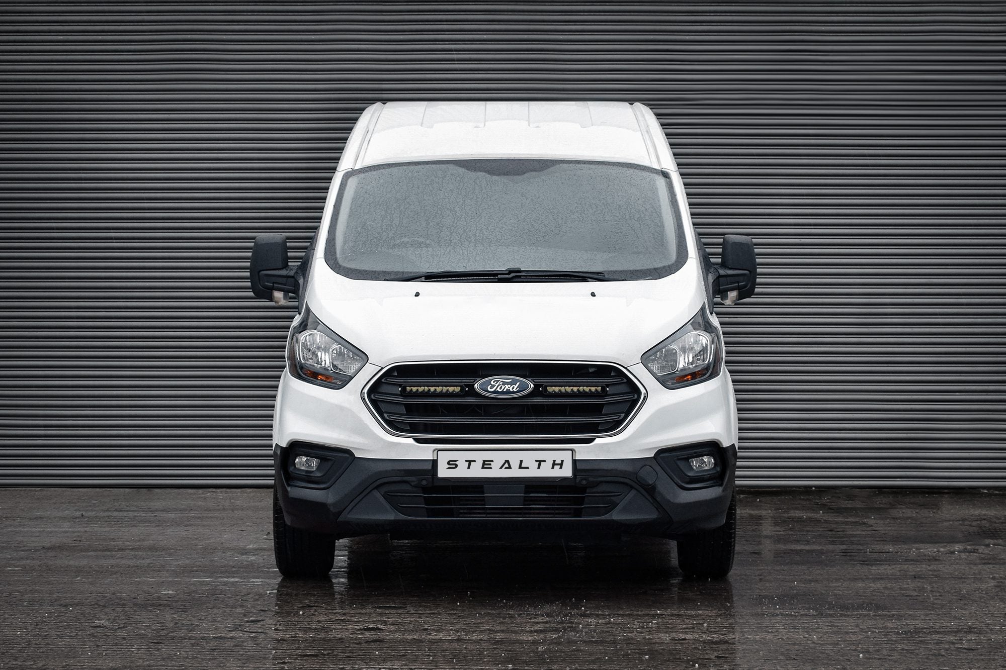 Stealth Ford Transit Custom 2019-2023 Twin 10" Flashing Luminous LED Integration Grille Kit - 7,560 Lumens