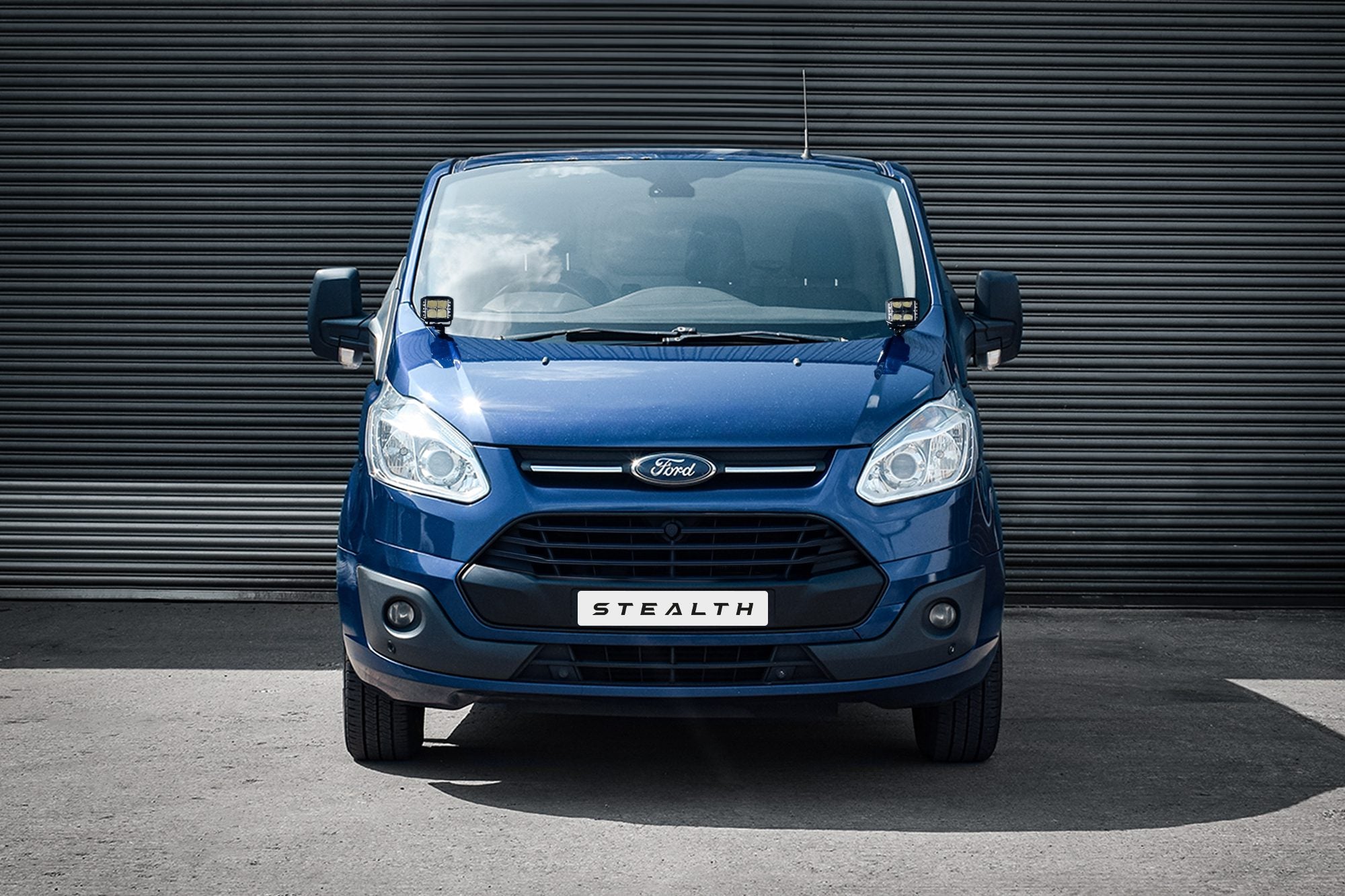Stealth Ford Transit Custom 2013-2018 Twin 4" Dark Force LED Bonnet Kit - 16,800 Lumens