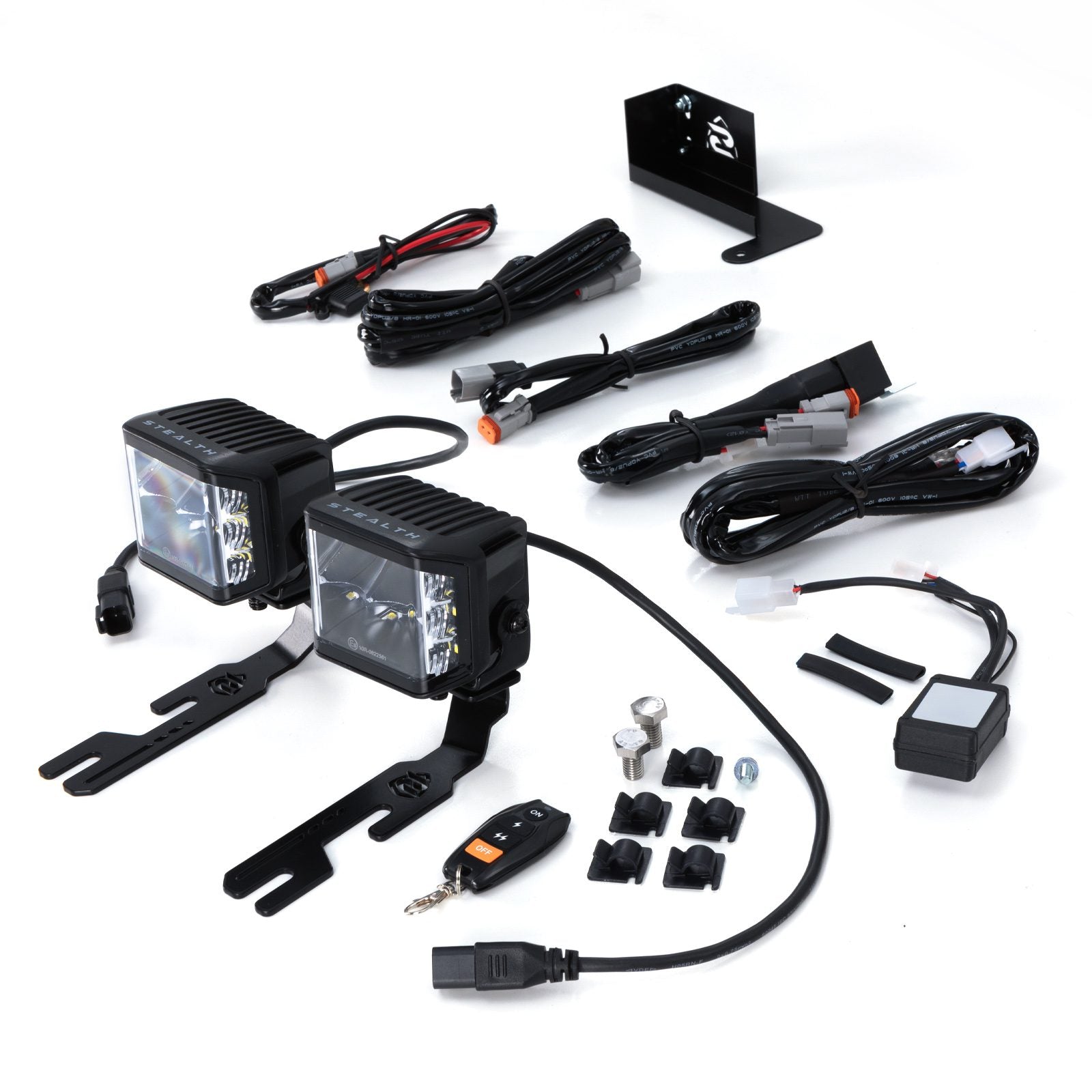 Stealth Ford Ranger T8 2018-2022 Twin 4" Dark Force LED Bonnet Kit - 16,800 Lumens