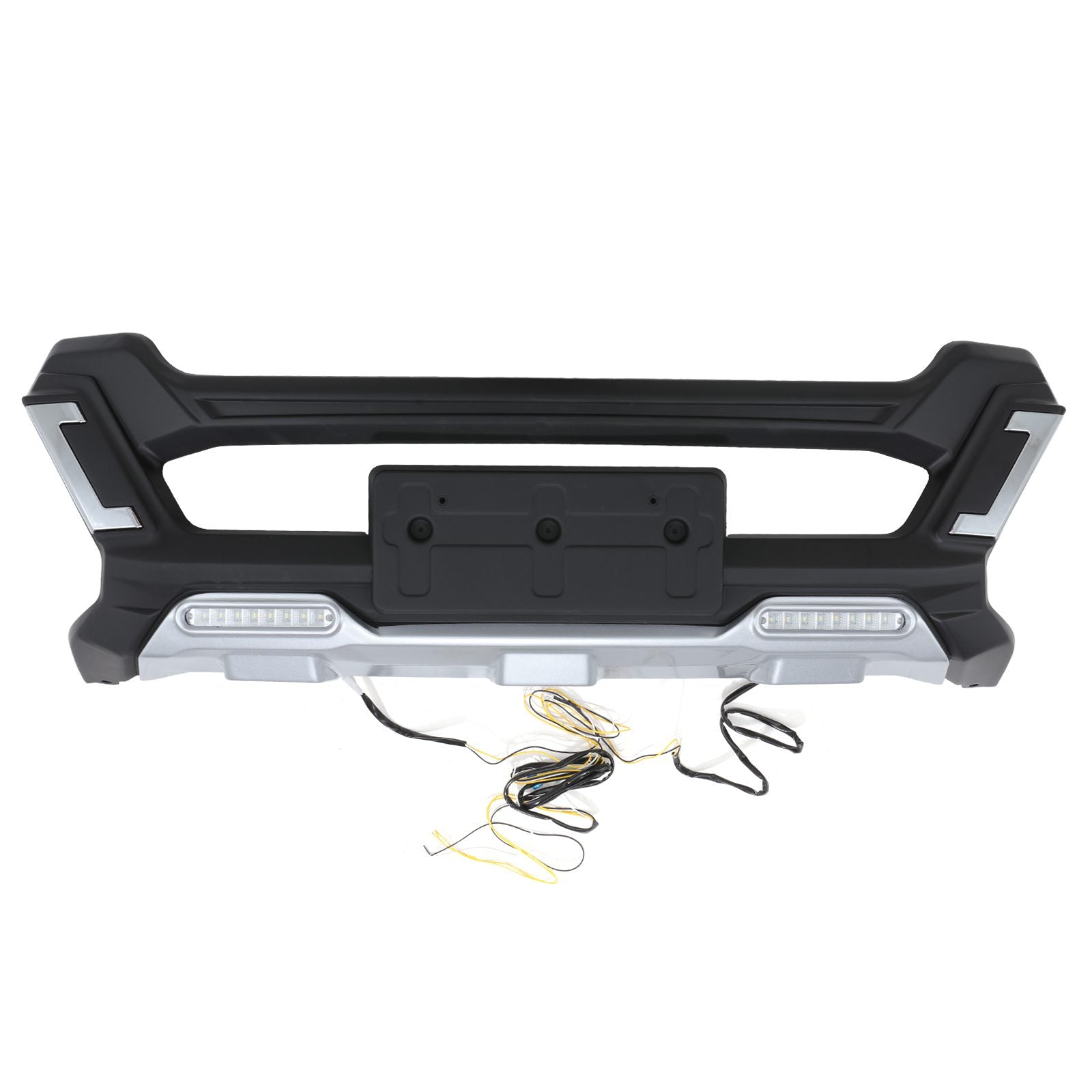 Toyota Hilux Invincible X MK8 18-21 Gloss Black LED Front Bumper A Bar