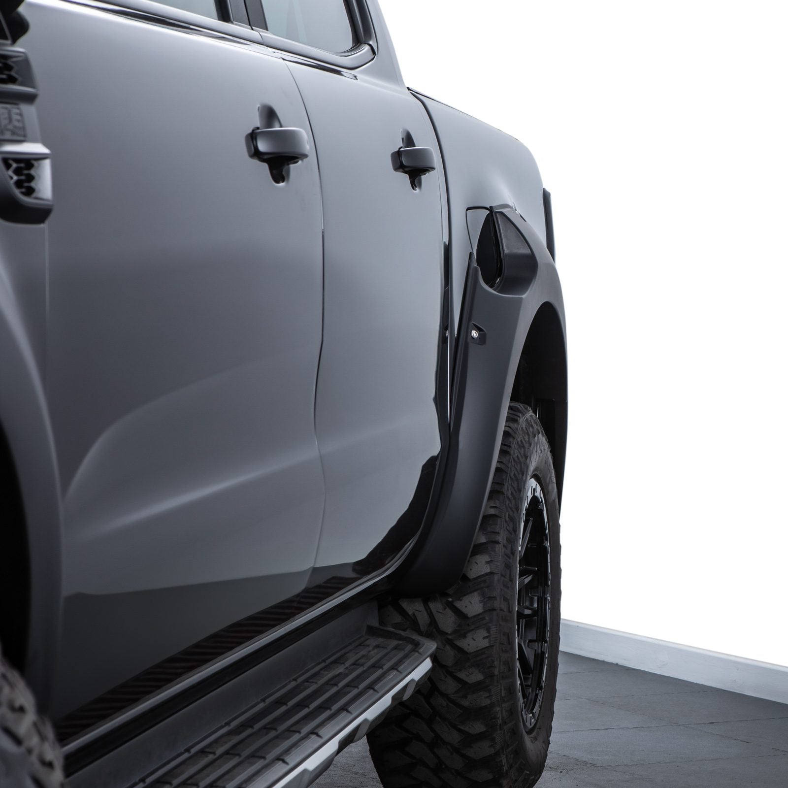 Ford Ranger T8 19-22 Matte Black Wide Wheel Arch Kit with Parking Sensor Holes