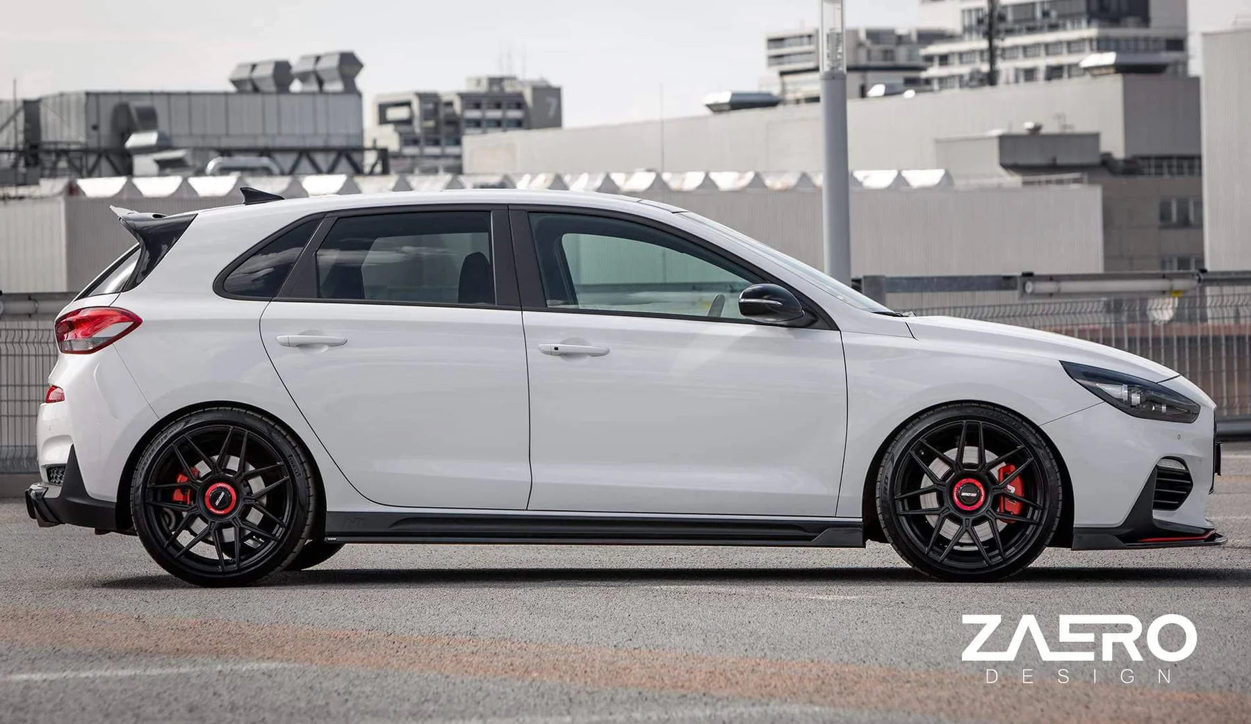 Hyundai i30 N EVO-1 Gloss Black Side Skirts by ZAERO (2018+)