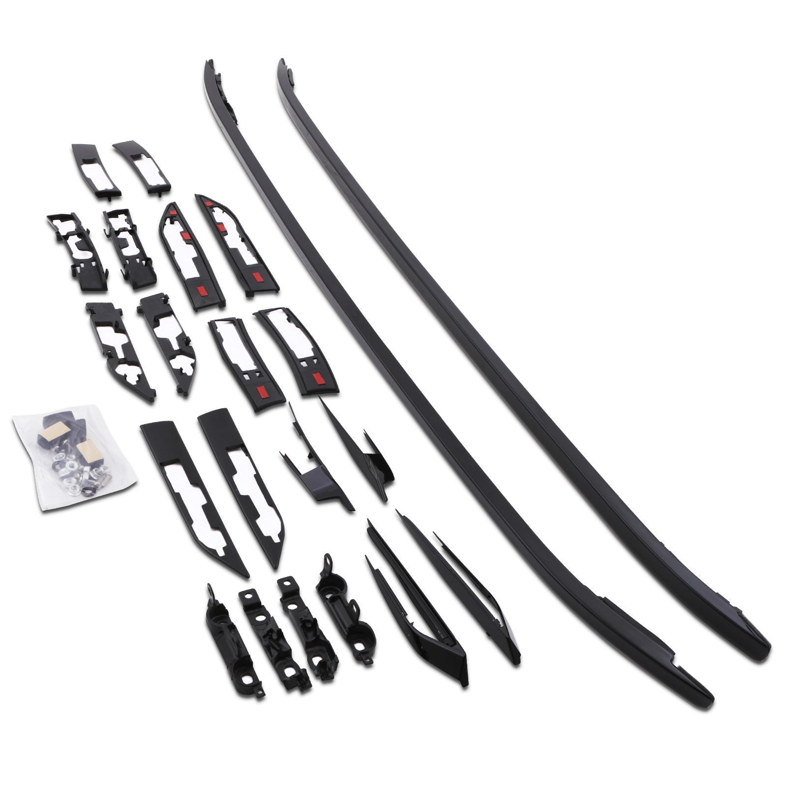 Predator 4x4 Black Extended Roof Rails To Fit Land Rover Range Rover Evoque 13+
