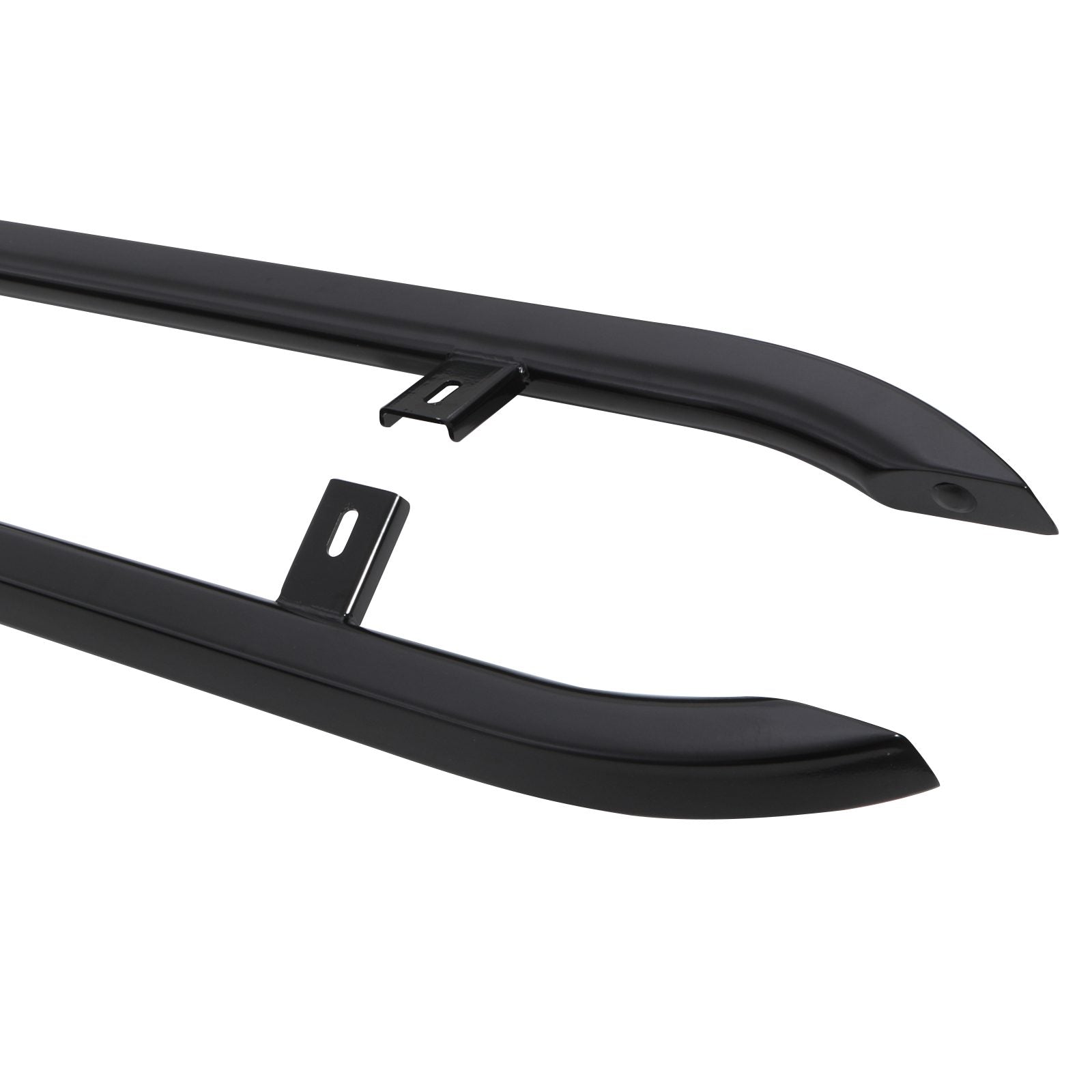 VW Transporter T5 & T6 LWB 03+ Gloss Black Trapezoid Side Bars