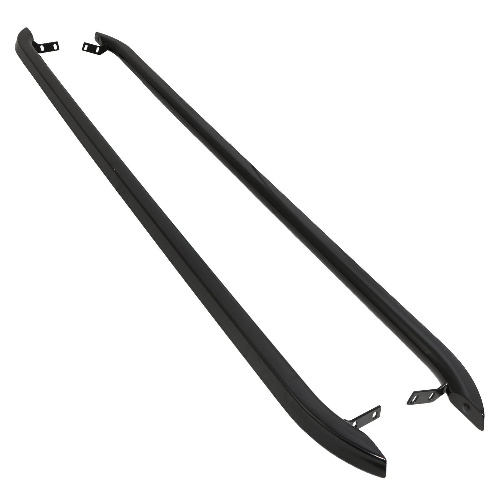 Ford Transit Custom SWB 2013+ Gloss Black Trapezoid Side Bars