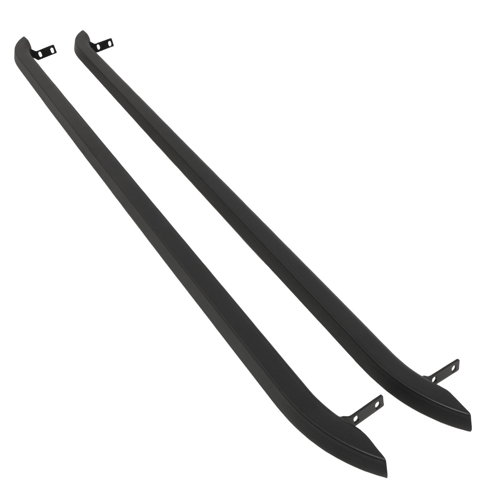 Ford Transit Custom LWB 2013+ Matte Black Trapezoid Side Bars