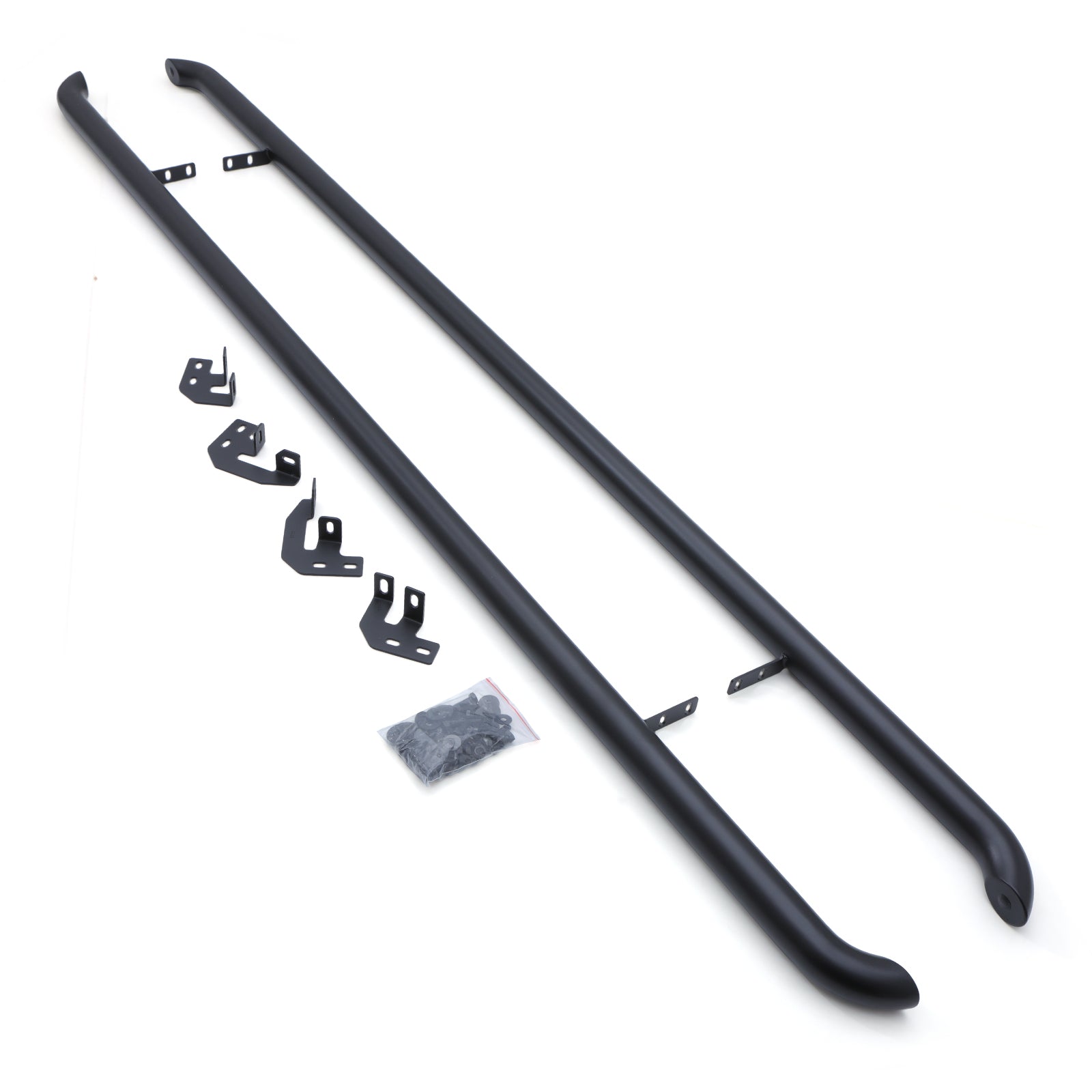 Ford Transit Custom LWB MK2 2023+ Matte Black 2.4" Side Bars