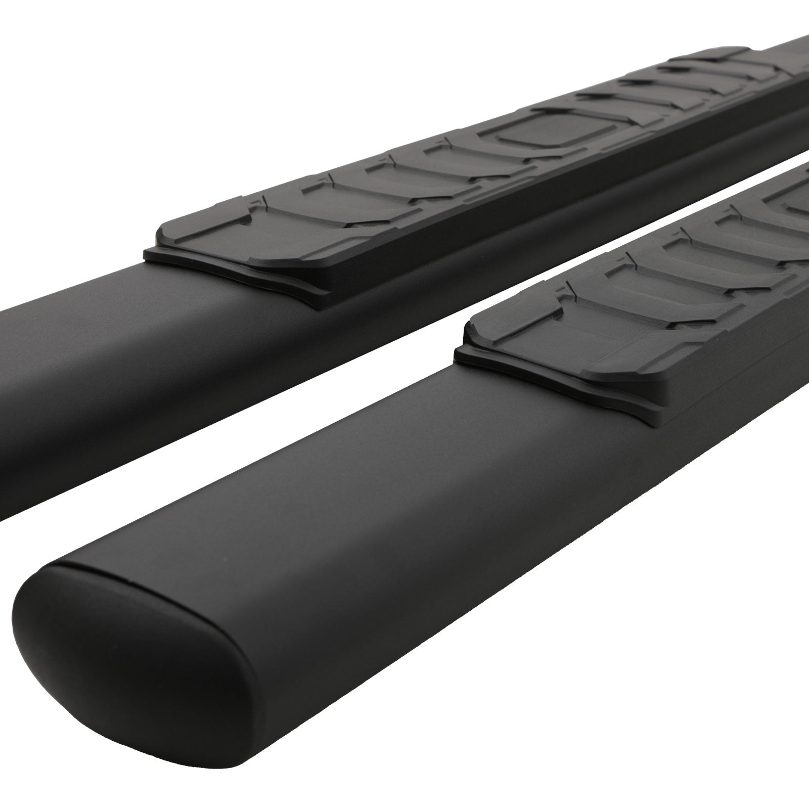 VW Amarok 2010-2020 Black Oval Side Bars With Foot Grips