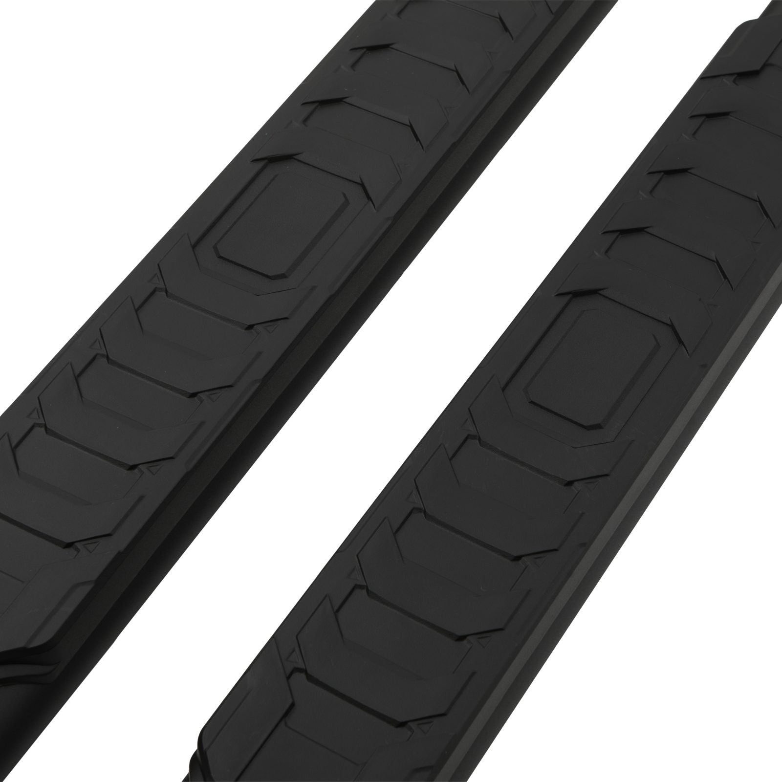 VW Amarok 2010-2020 Black Oval Side Bars With Foot Grips