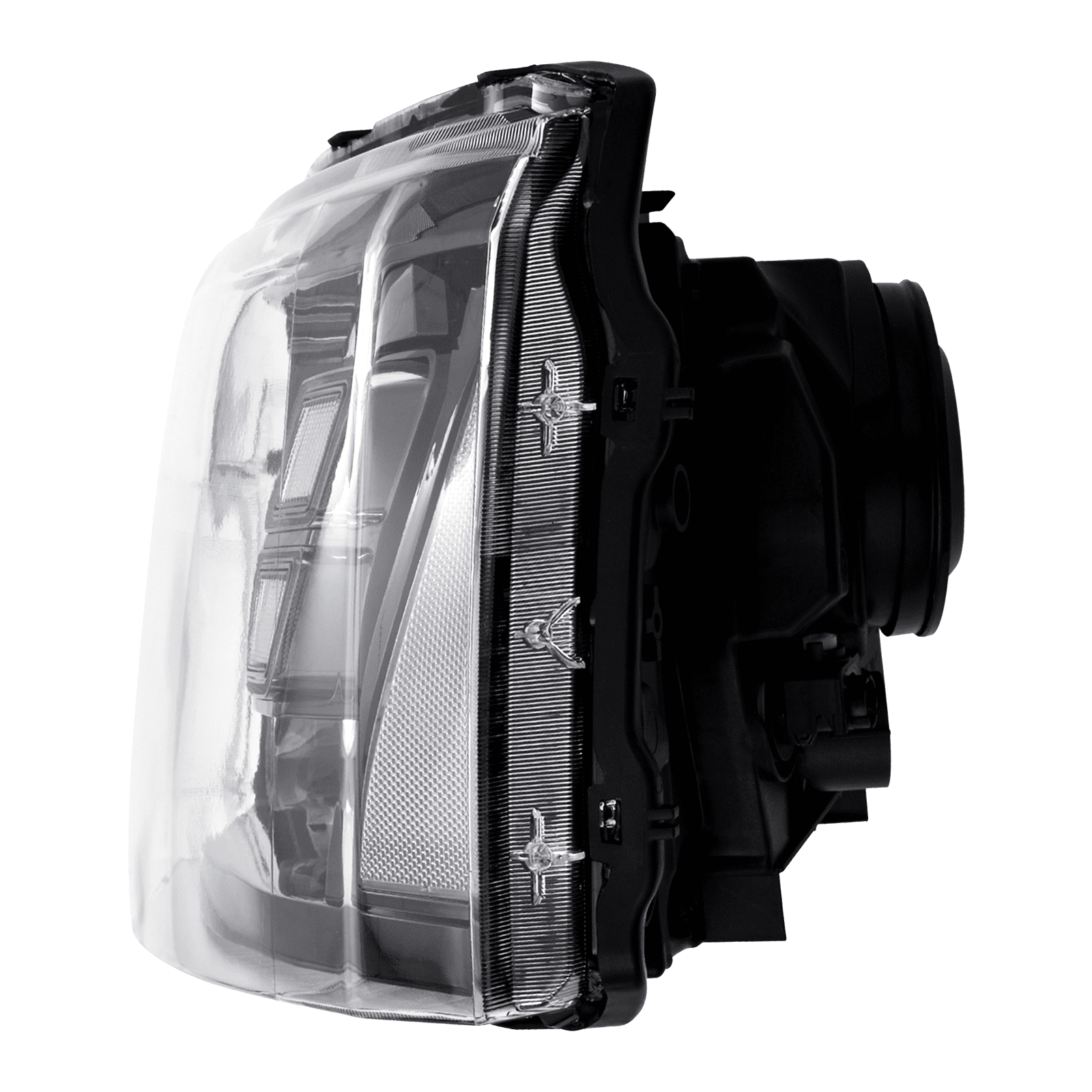 Predator 4x4 Defender Style Front LED Headlights To Fit Land Rover Discovery 4 L319 13-16