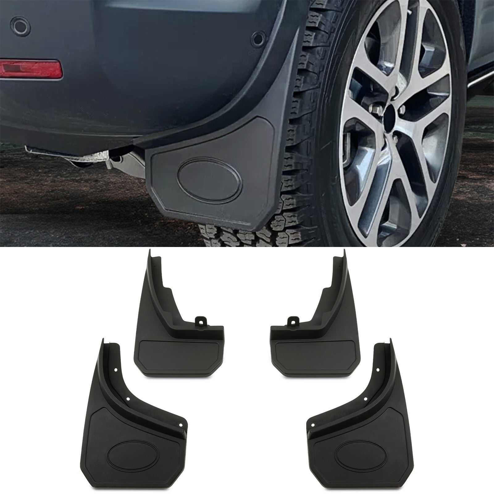 Predator 4x4 Matte Black Mud Flaps To Fit Land Rover Defender 90 110 130 L663 2020+