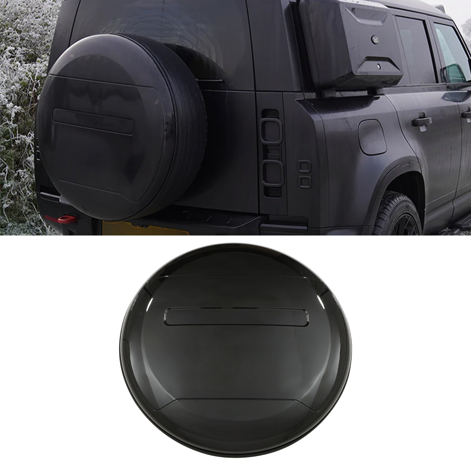 Predator 4x4 Metallic Black Spare Wheel Cover To Fit Land Rover Defender L663 2020+