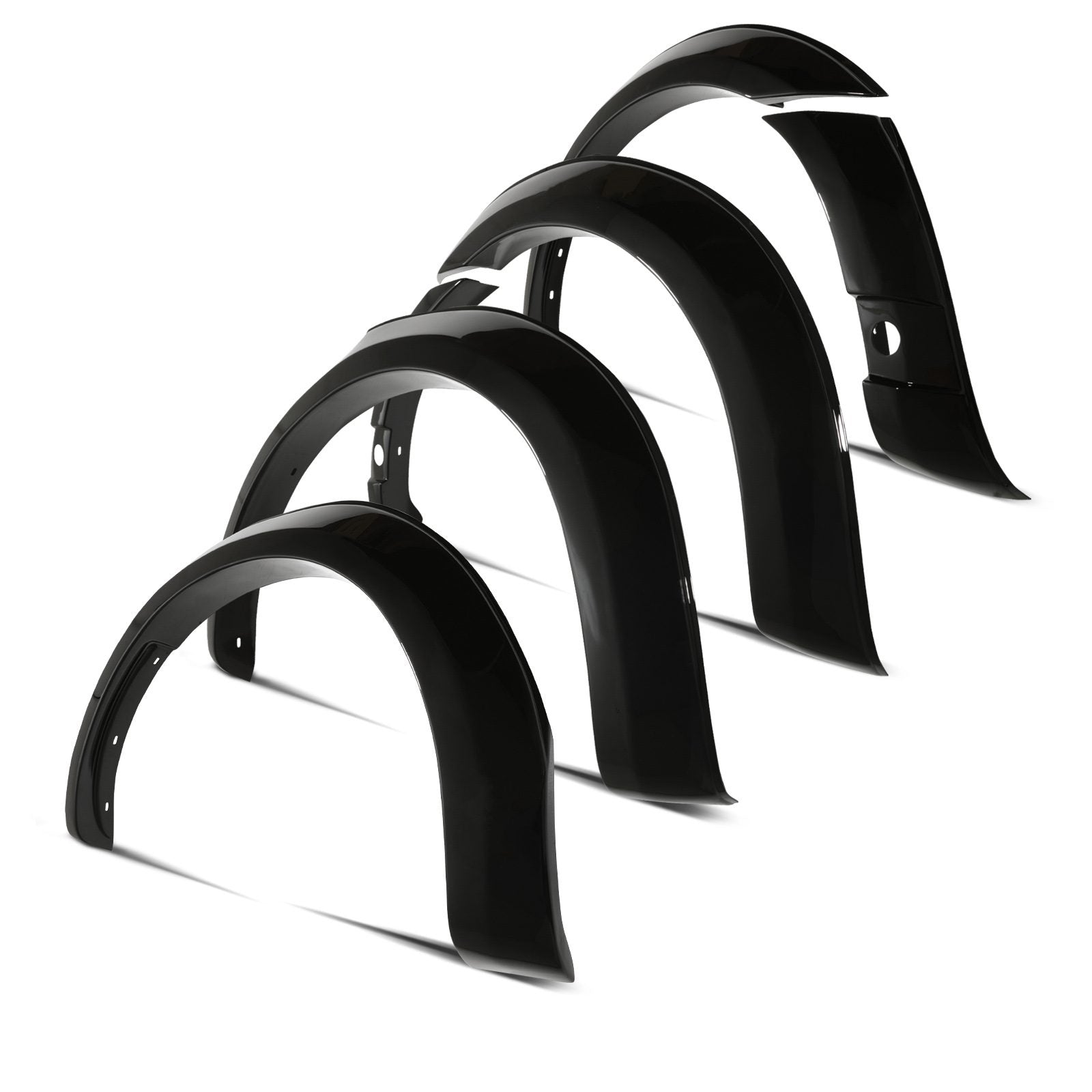 Ford Ranger T8 18-21 75mm Gloss Black Wheel Arch Kit With Sensor Holes