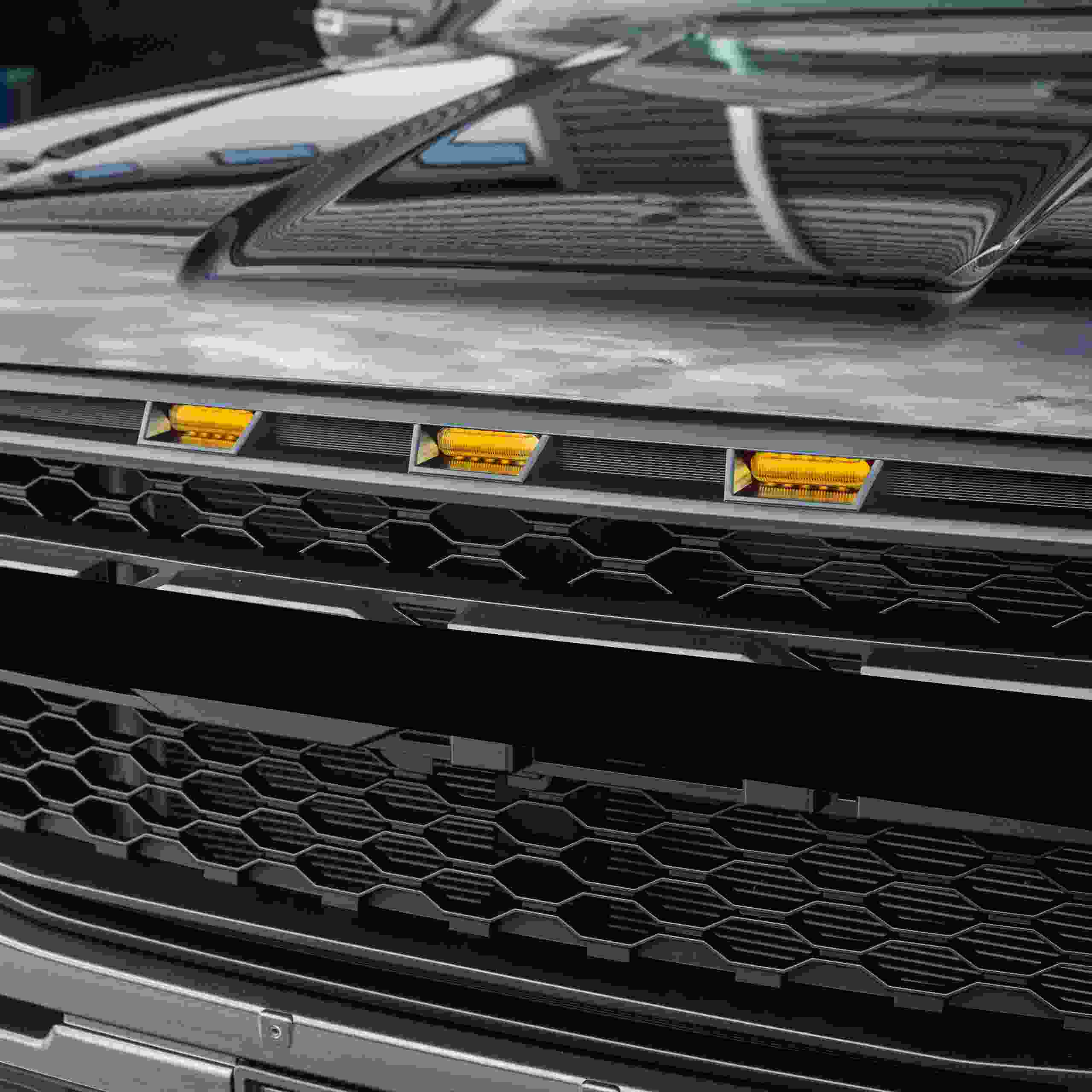 Ford Ranger T9 Wildtrak 2023+ Matte Black Grille With Yellow LED Lights