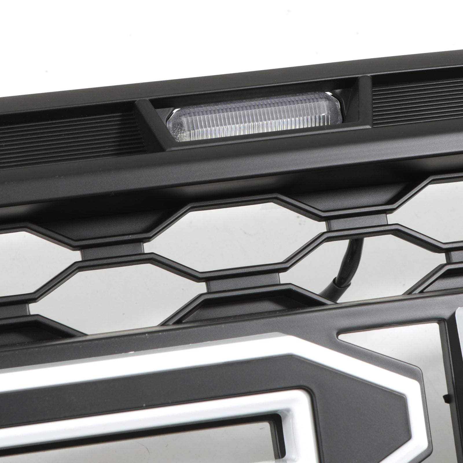 Ford Ranger T9 Wildtrak 2023+ Black Grille With White LED's & Badge
