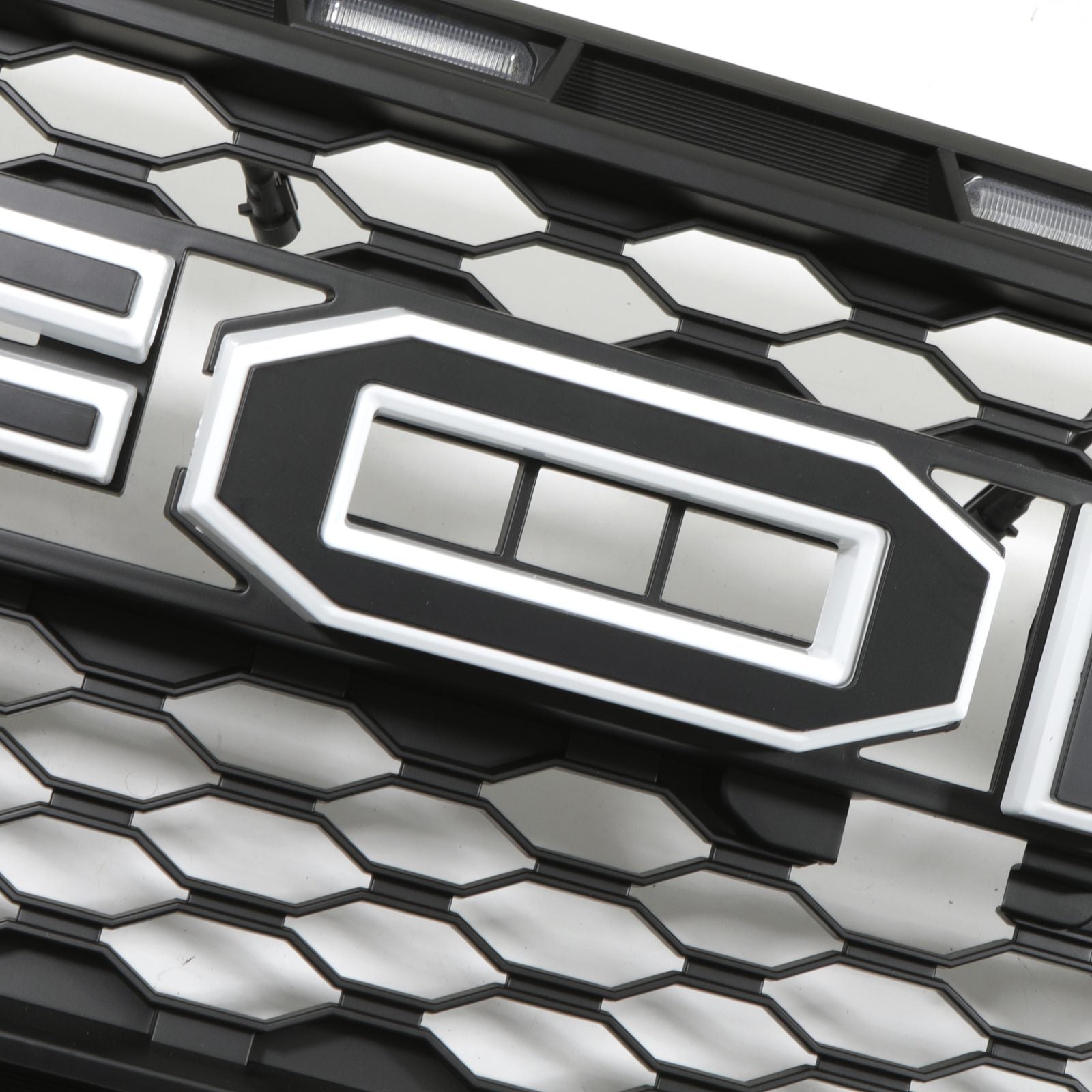 Ford Ranger T9 Wildtrak 2023+ Black Grille With White LED's & Badge