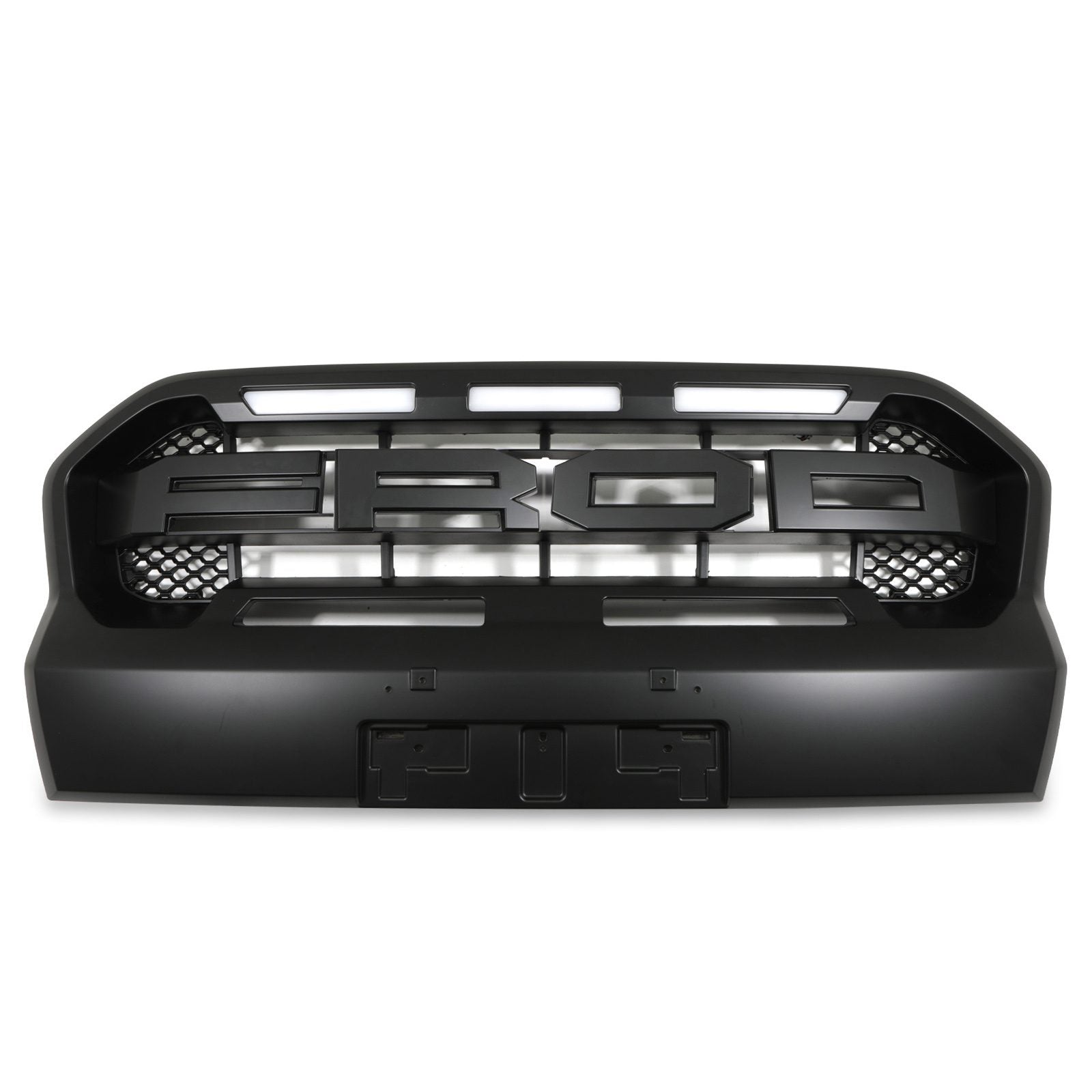 Ford Ranger T8 Wildtrak 18-21 Black Grille With White LED Lights