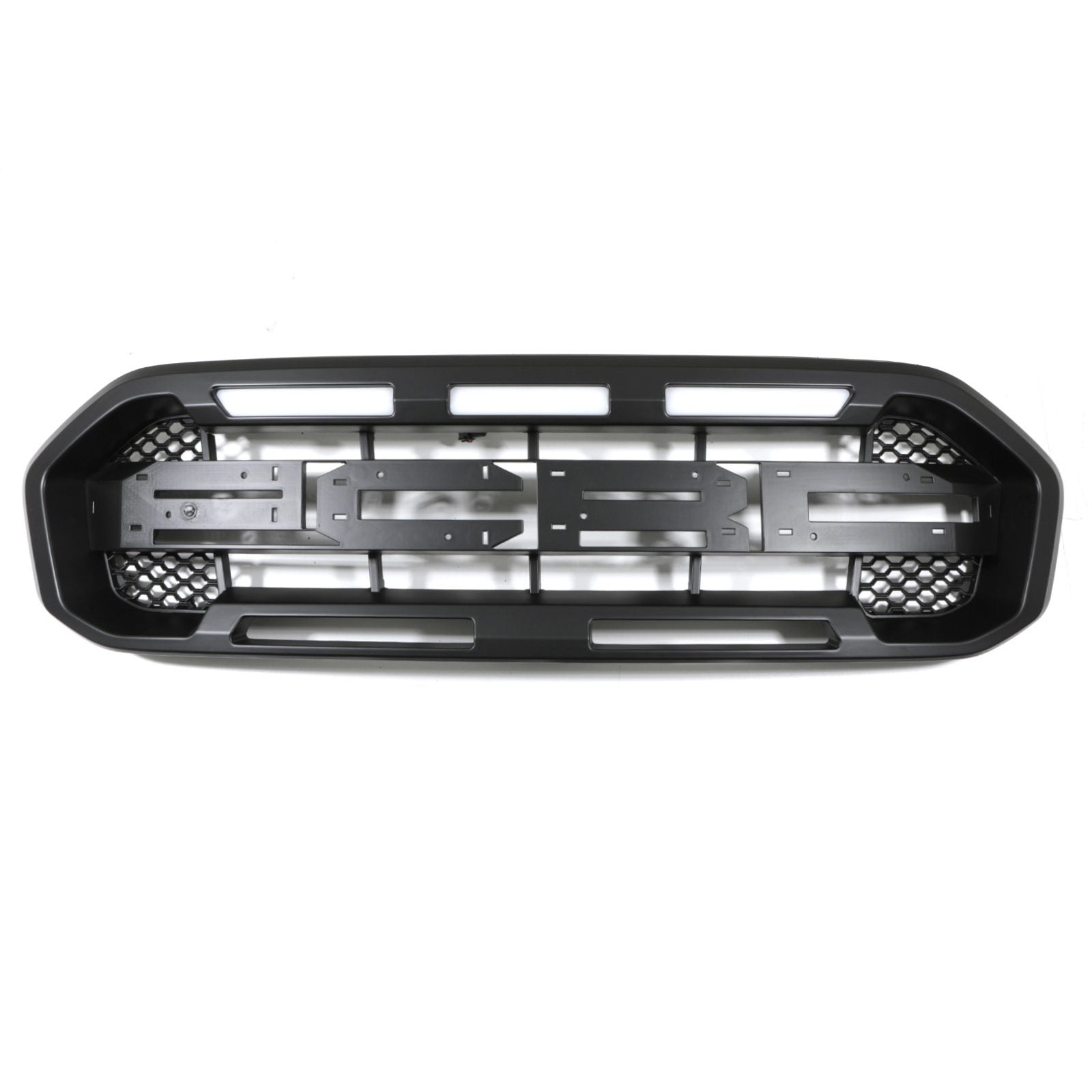 Ford Ranger T8 XLT 18-21 Black Grille With White LED Lights