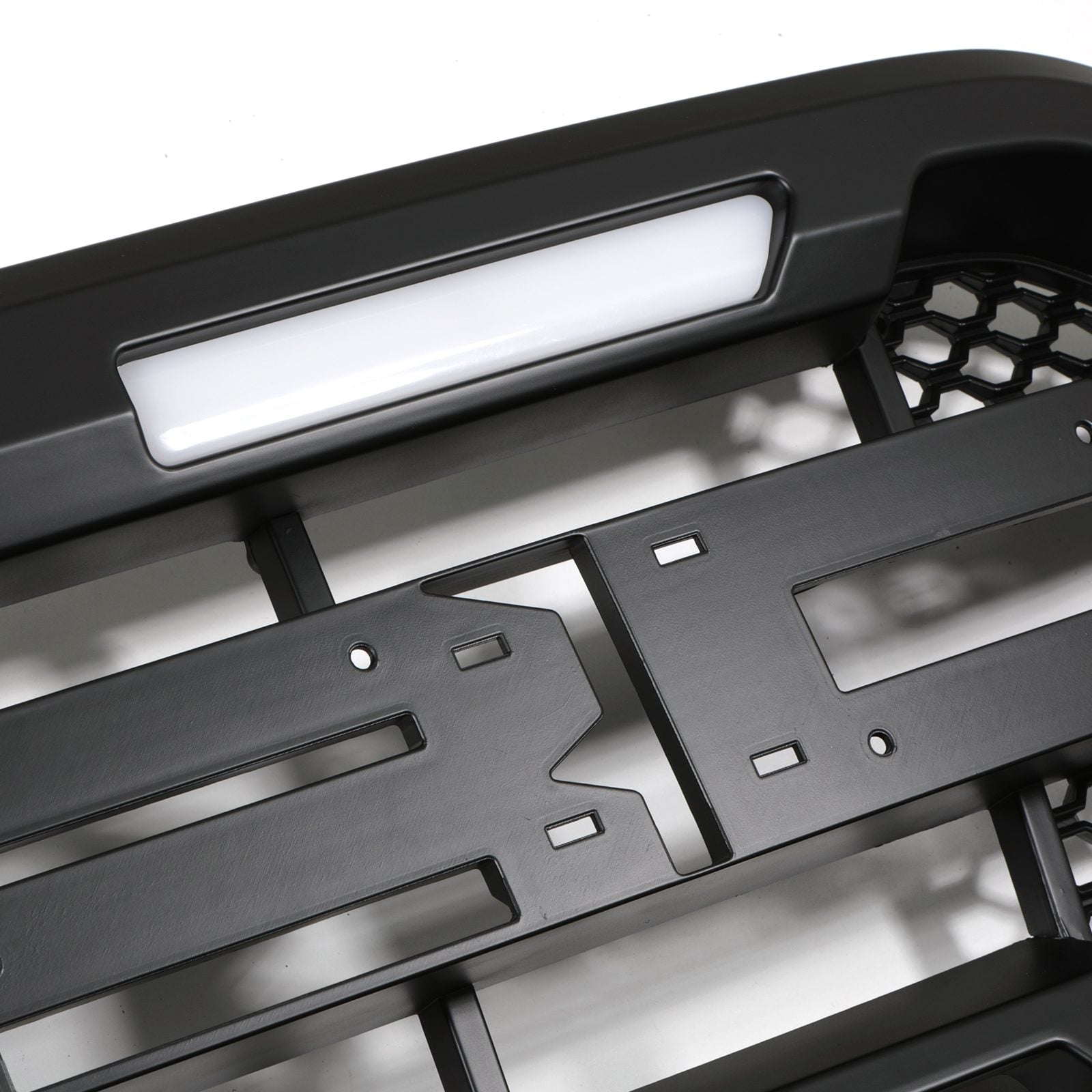 Ford Ranger T8 XLT 18-21 Black Grille With White LED Lights