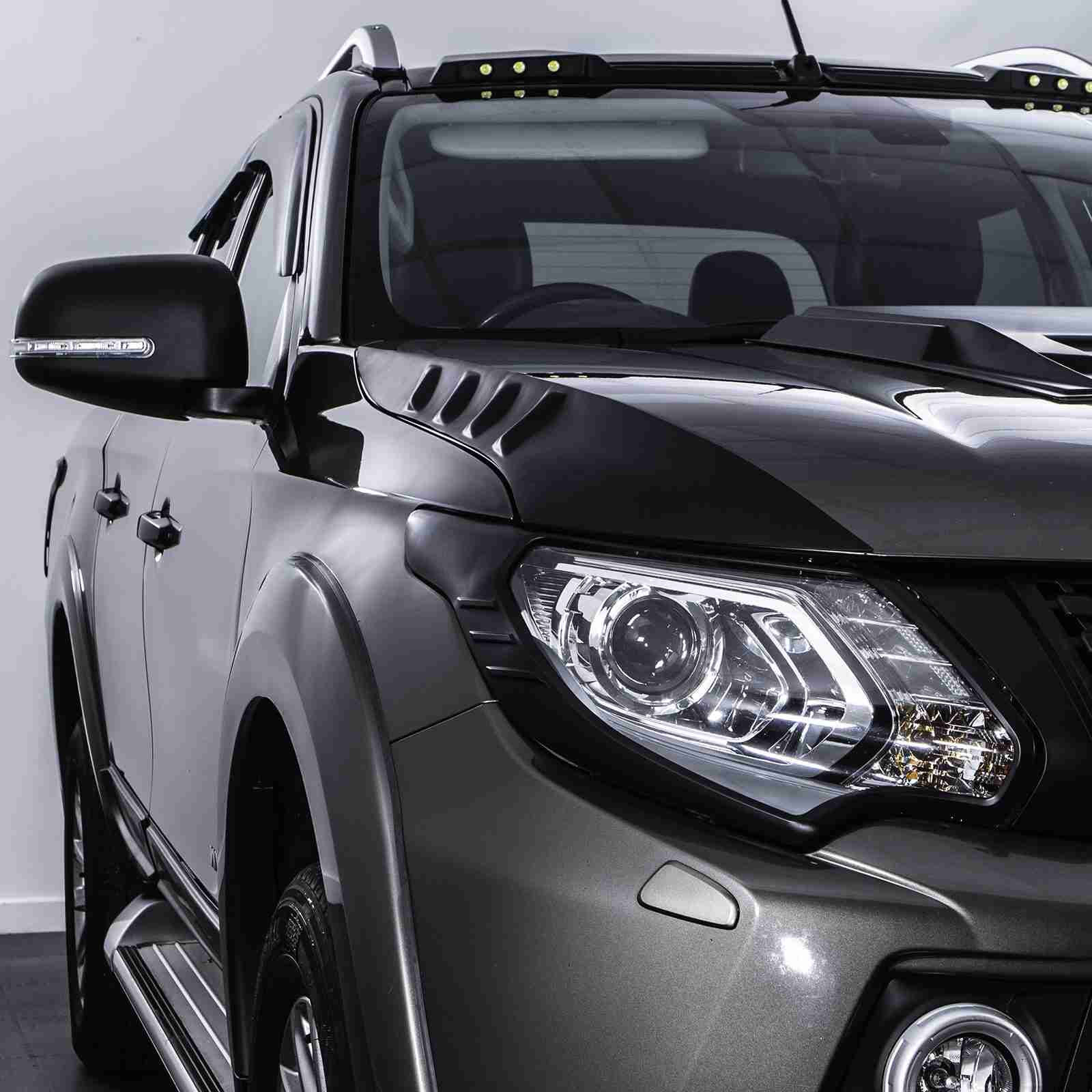 Mitsubishi L200 Triton 2015-2018 Black Headlight Cover Trim