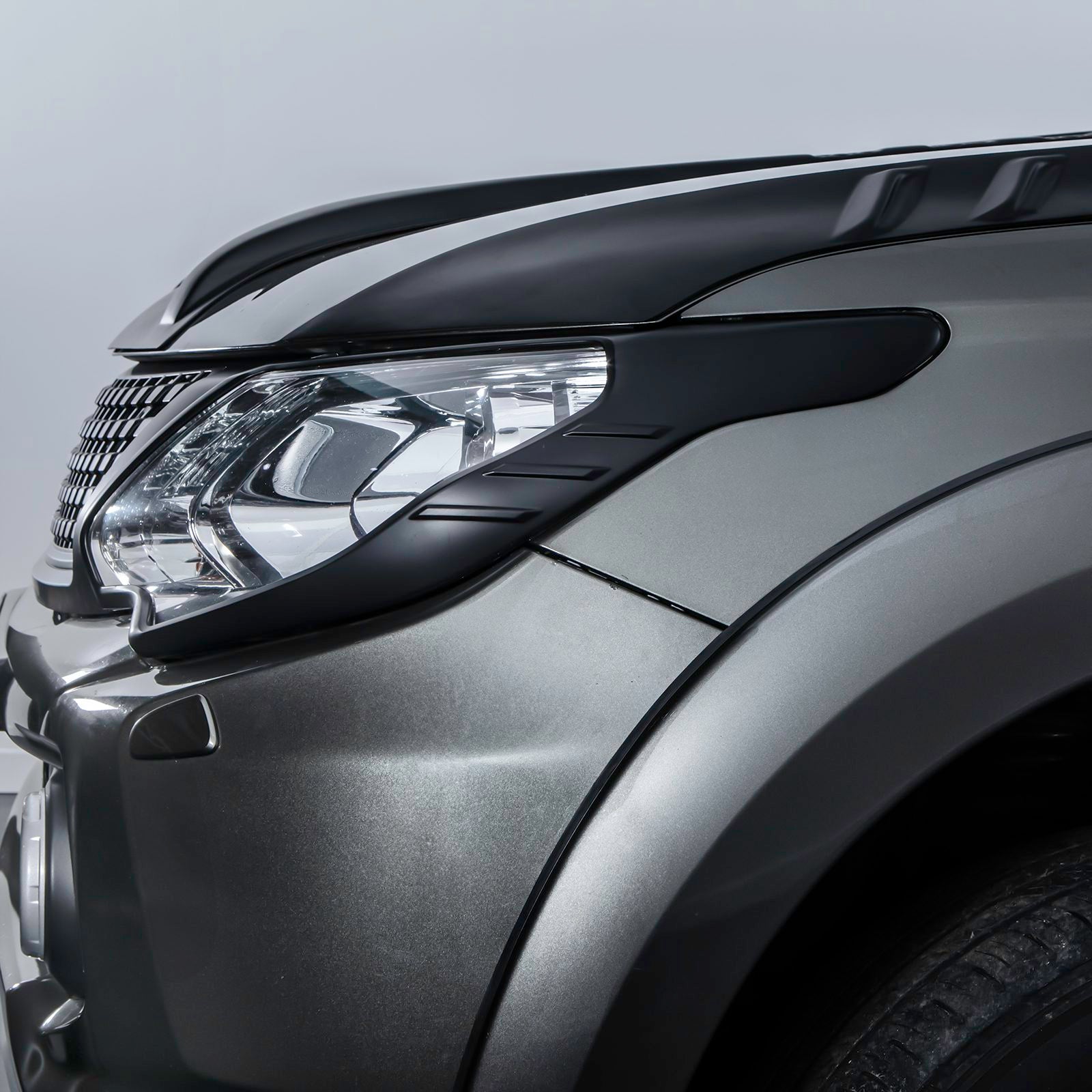 Mitsubishi L200 Triton 2015-2018 Black Headlight Cover Trim