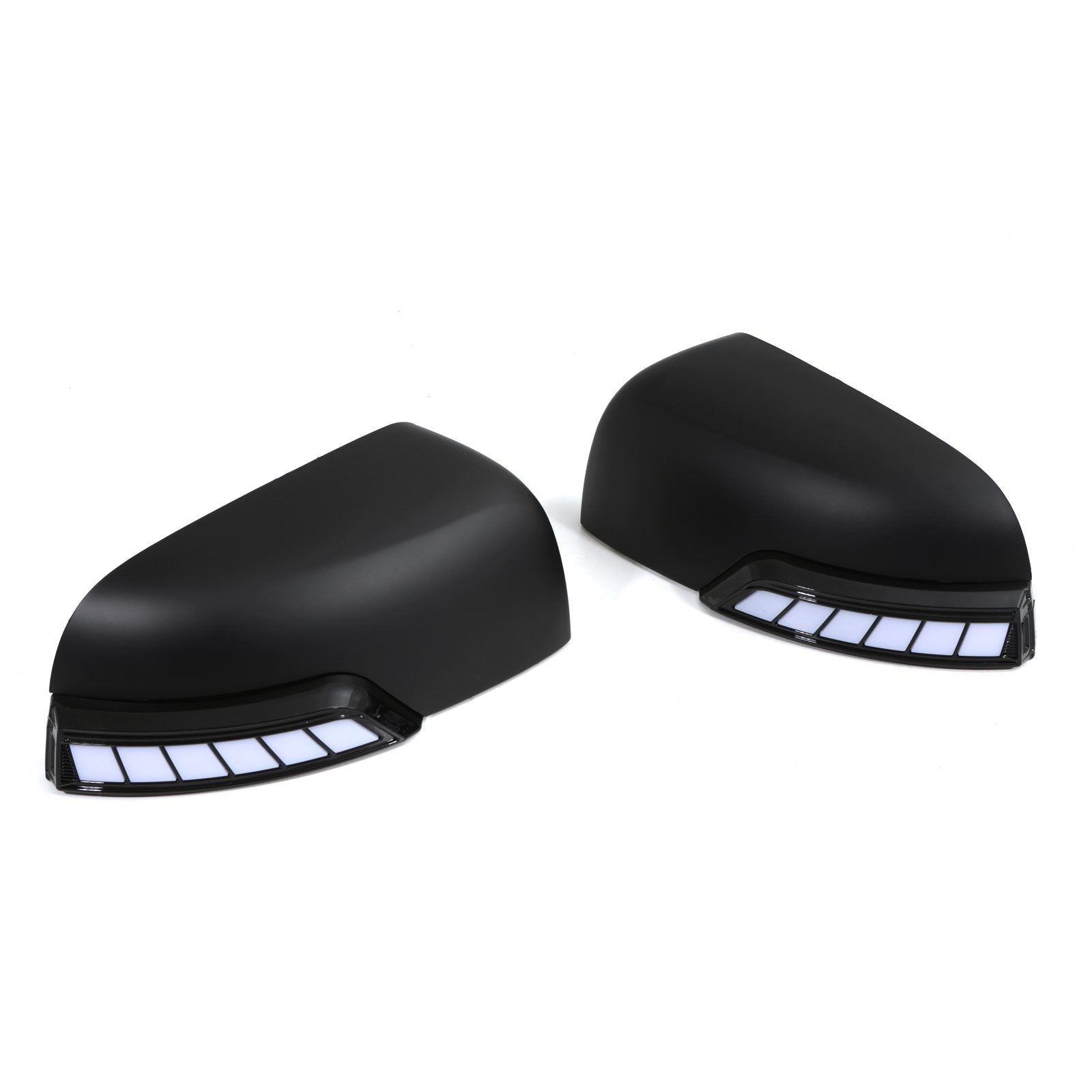 Ford Ranger T6 T7 T8 2011-2022 Black Door Mirror Covers With Dynamic LED Indicators