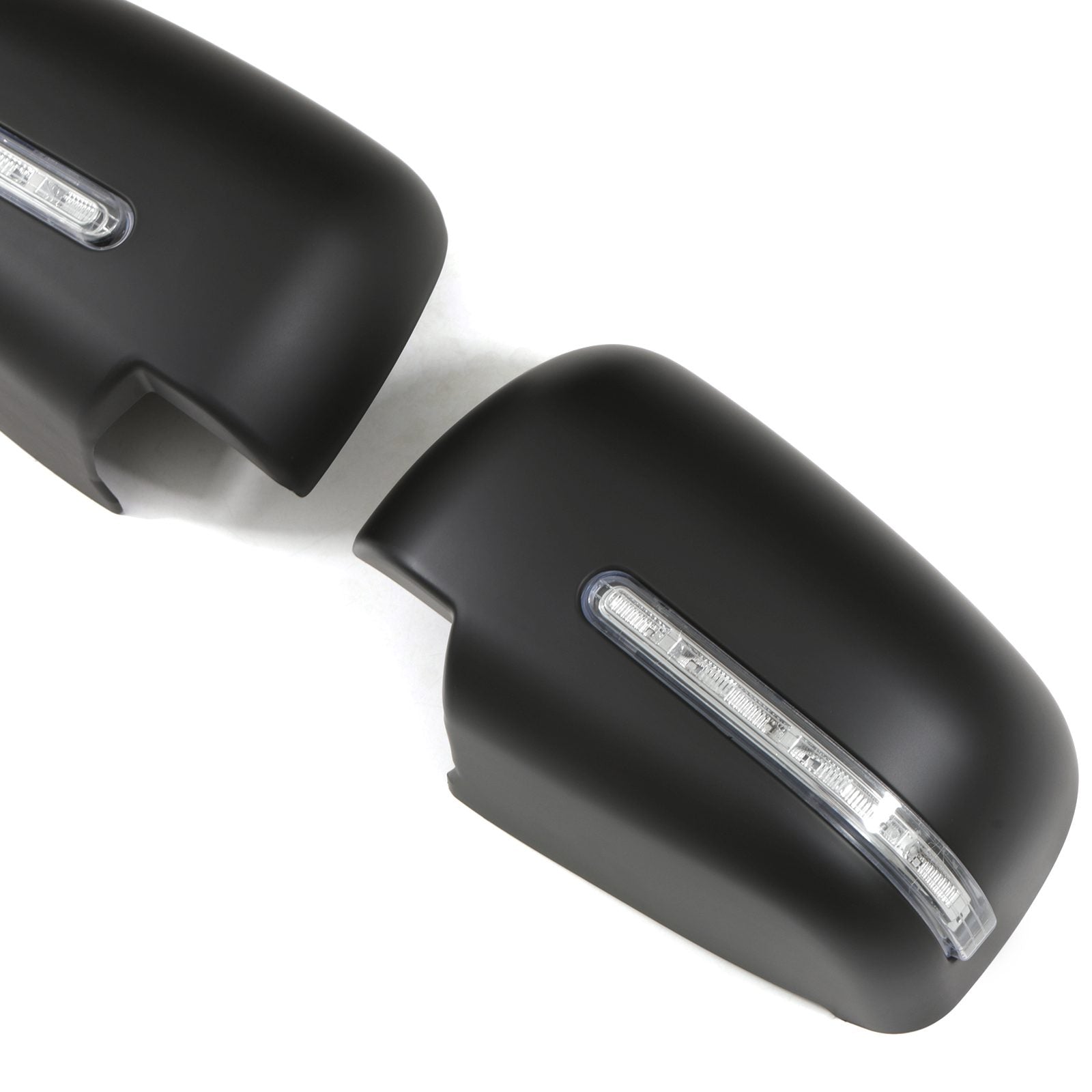 Mitsubishi L200 Triton 15-18 Black Door Mirror Covers With LED Light