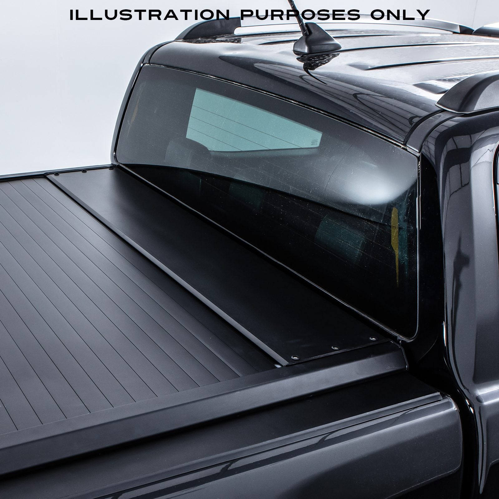 Toyota Hilux Revo MK8 & MK9 2015+ Black Aluminium Roller Tonneau Cover